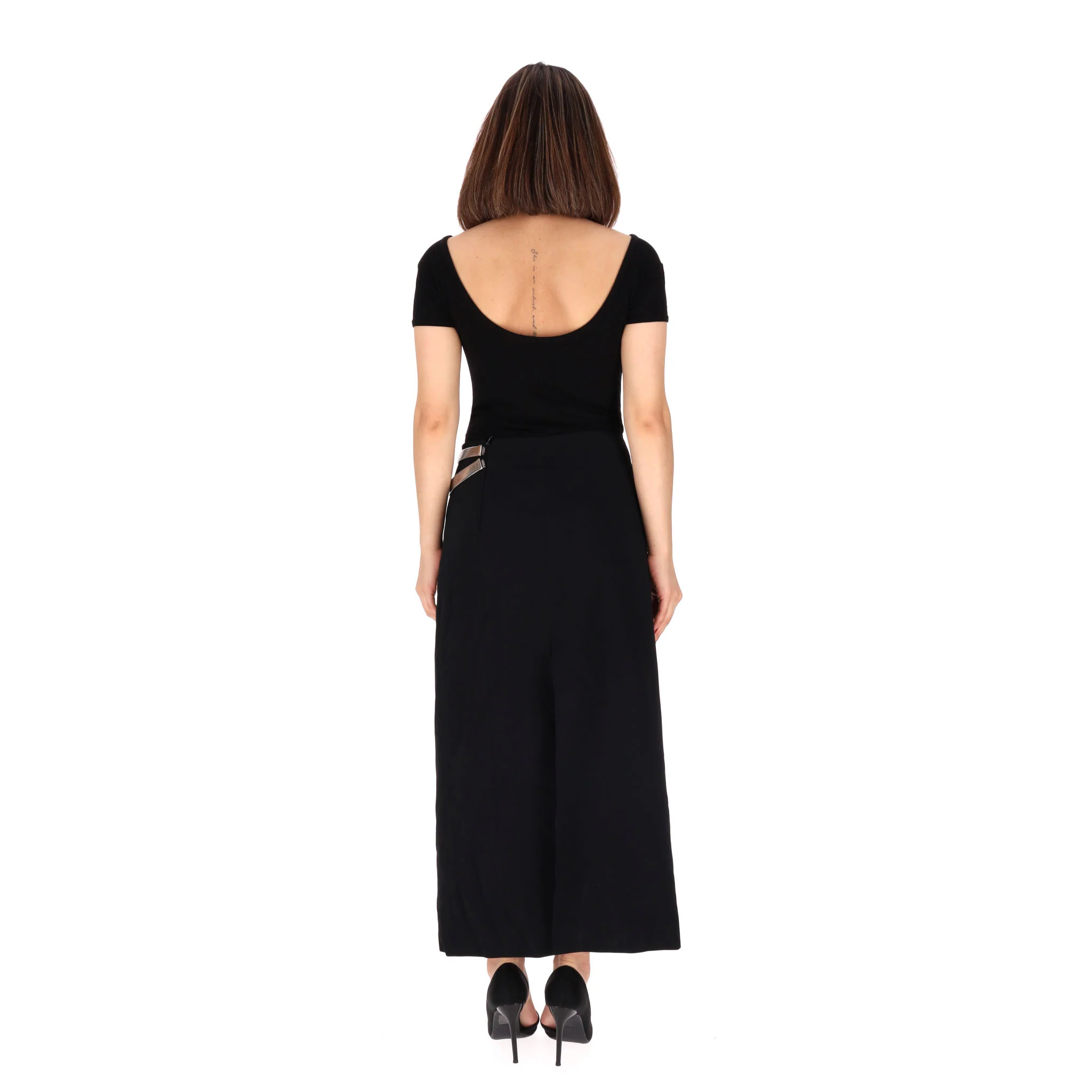 Mugler Paris Midi Skirt With Sheer Panel Embellishment. Size 38FR - Image 4
