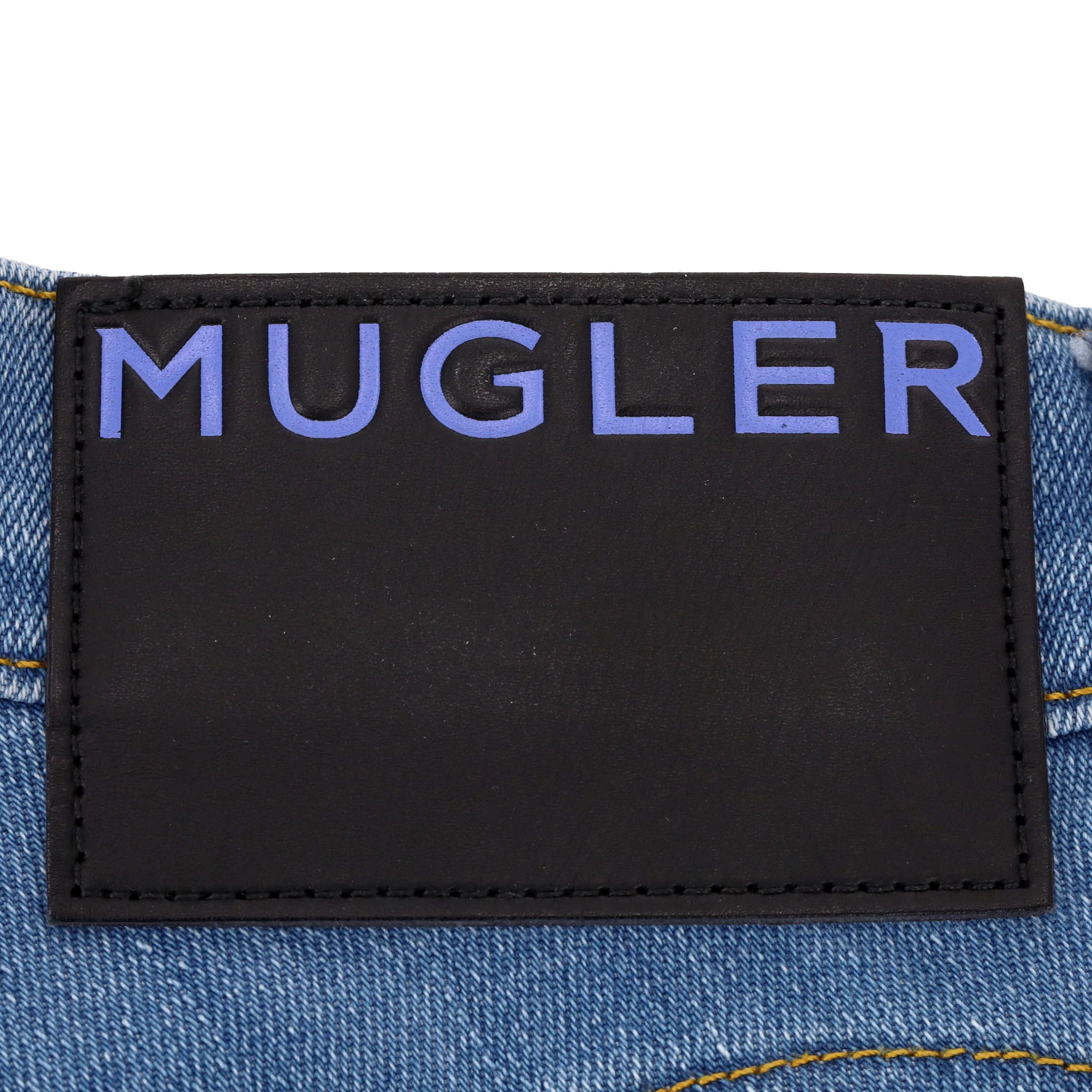 Mugler Two-Tone Skinny Spiral Jeans. Size 36FR - Image 7