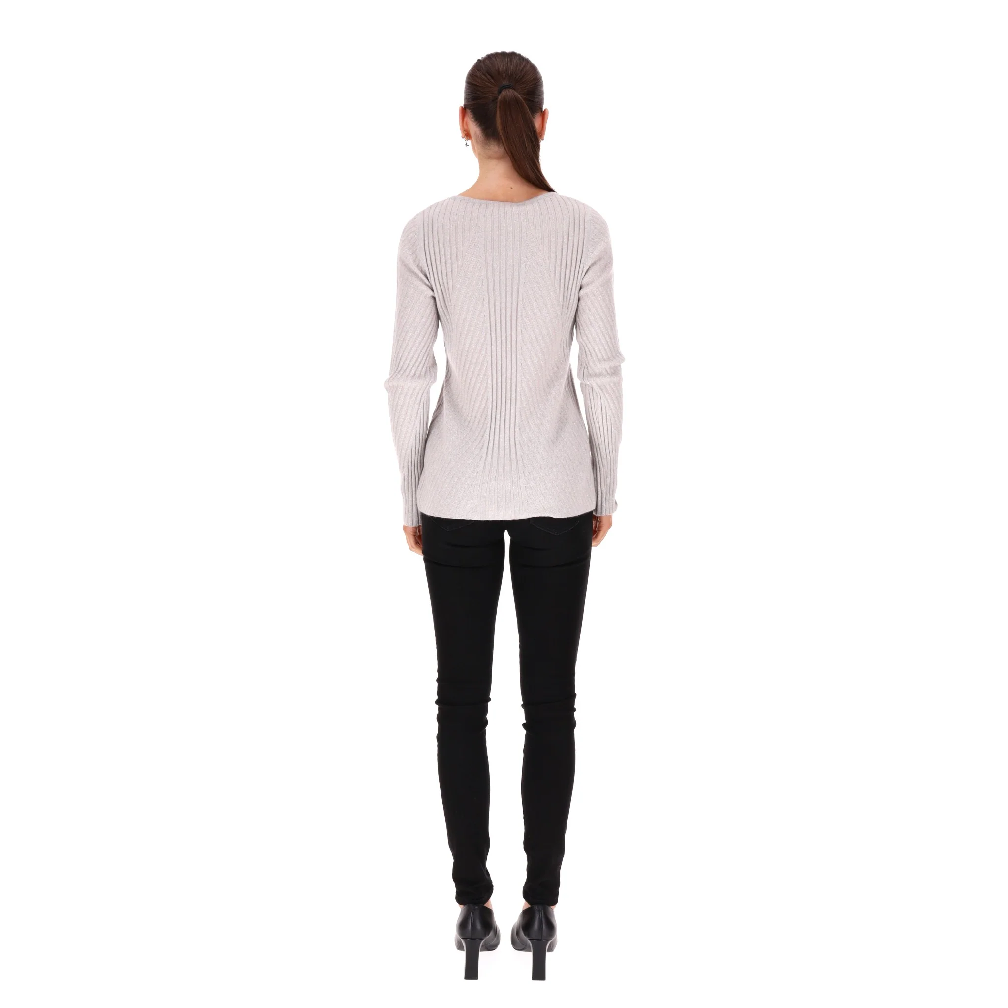 N. Peal Ribbed Cashmere Jumper. Size M - Image 4