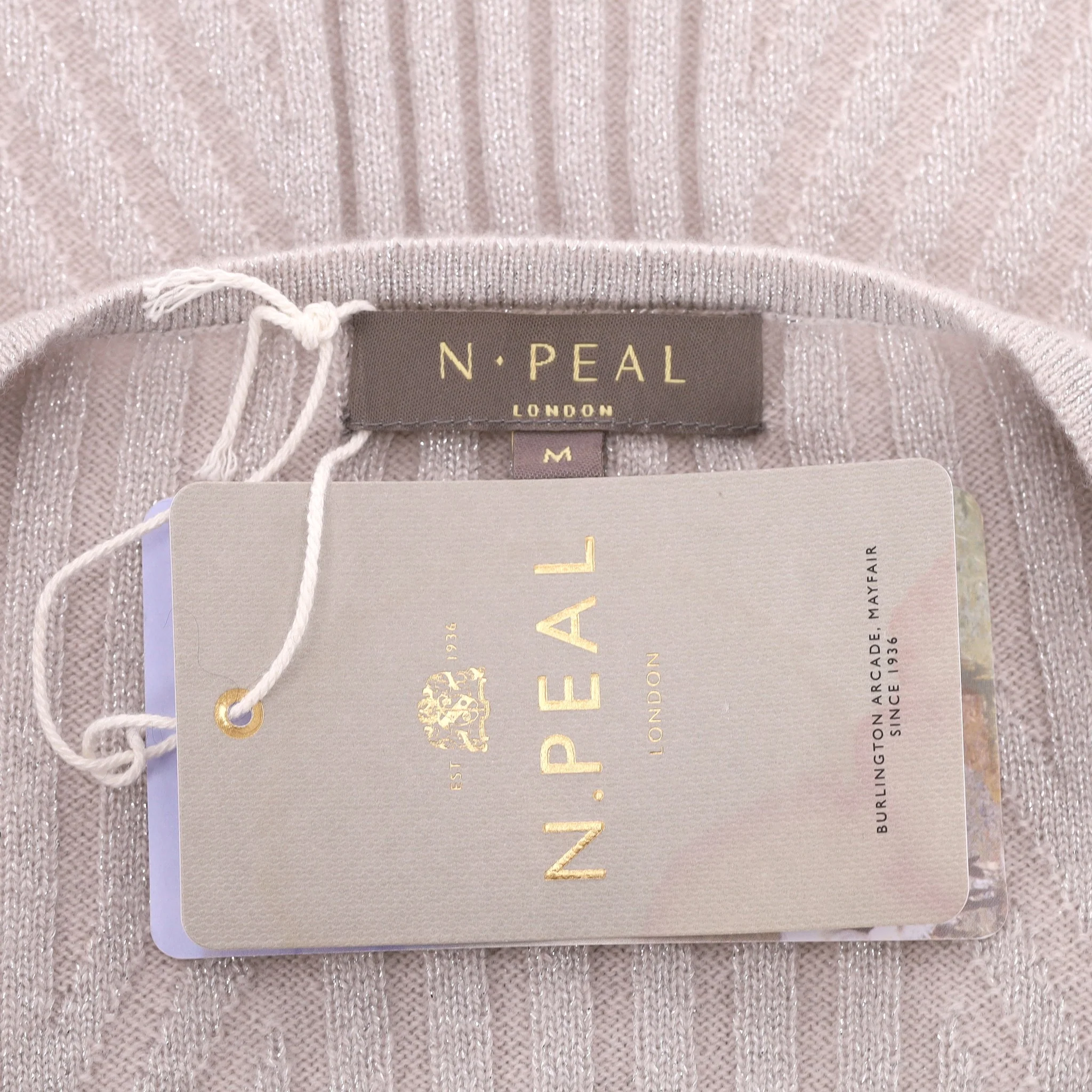 N. Peal Ribbed Cashmere Jumper. Size M - Image 5