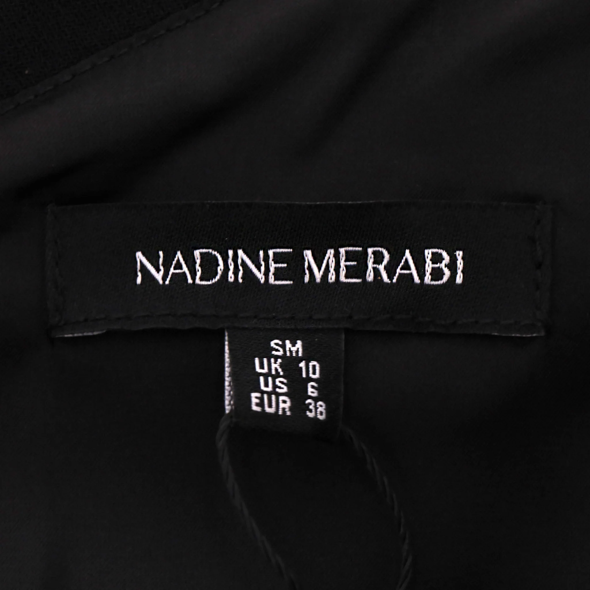Nadine Merabi Off-The-Shoulder Belted Crepe Mini Dress. Size 10UK - Image 8