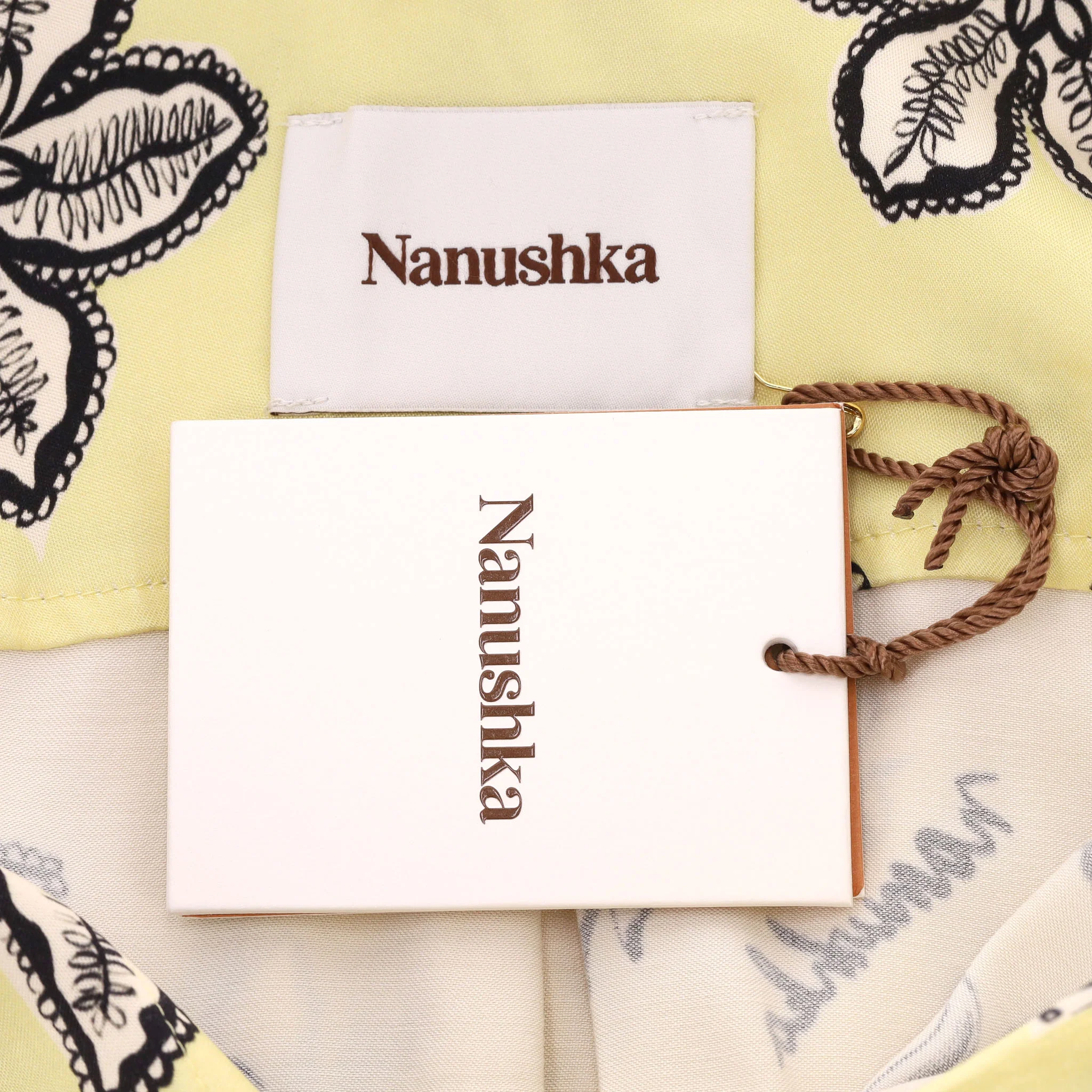 Nanushka Floral-Print Satin Shirt & Trousers Suit/Set. Size S - Image 12