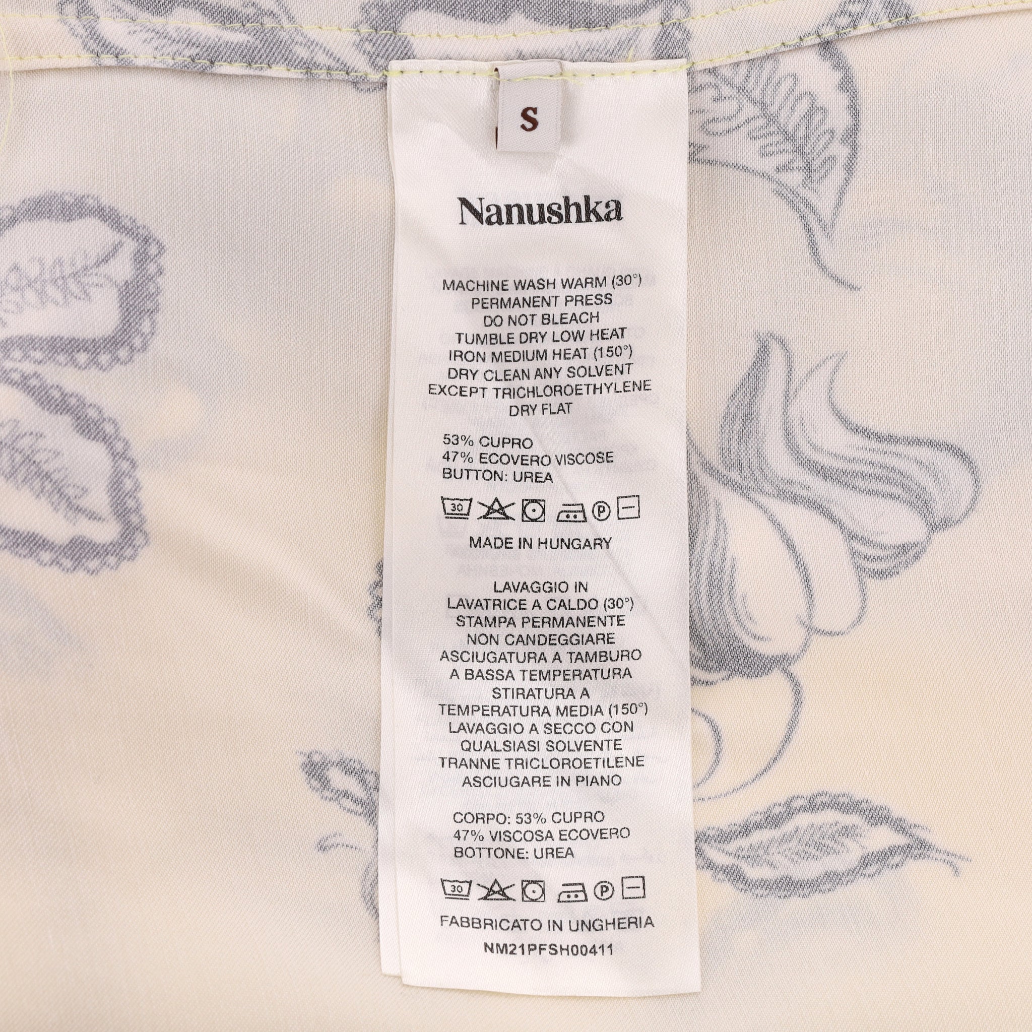 Nanushka Floral-Print Satin Shirt & Trousers Suit/Set. Size S - Image 14