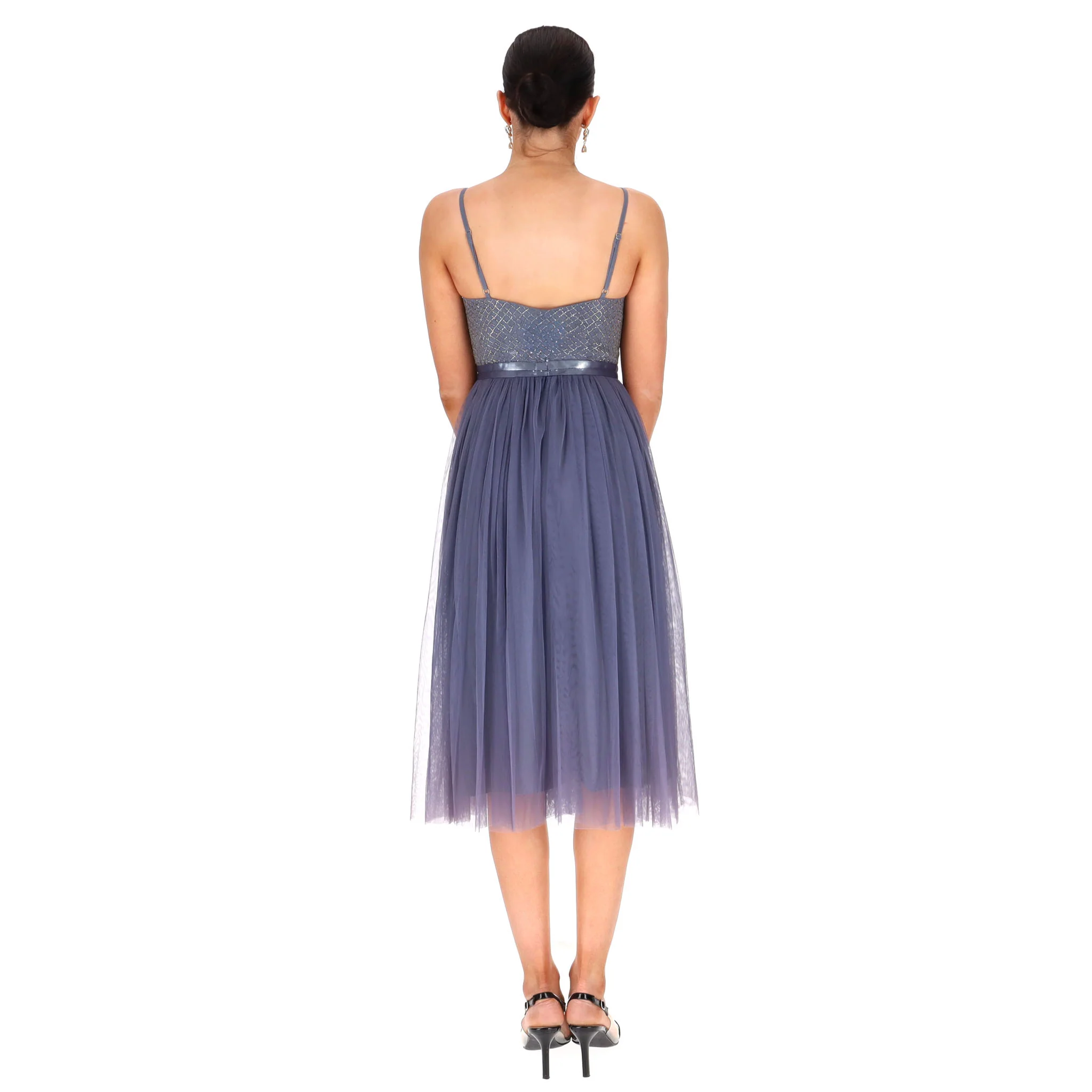 Needle & Thread Bead Embellished Tulle Dress. Size 8UK - Image 4