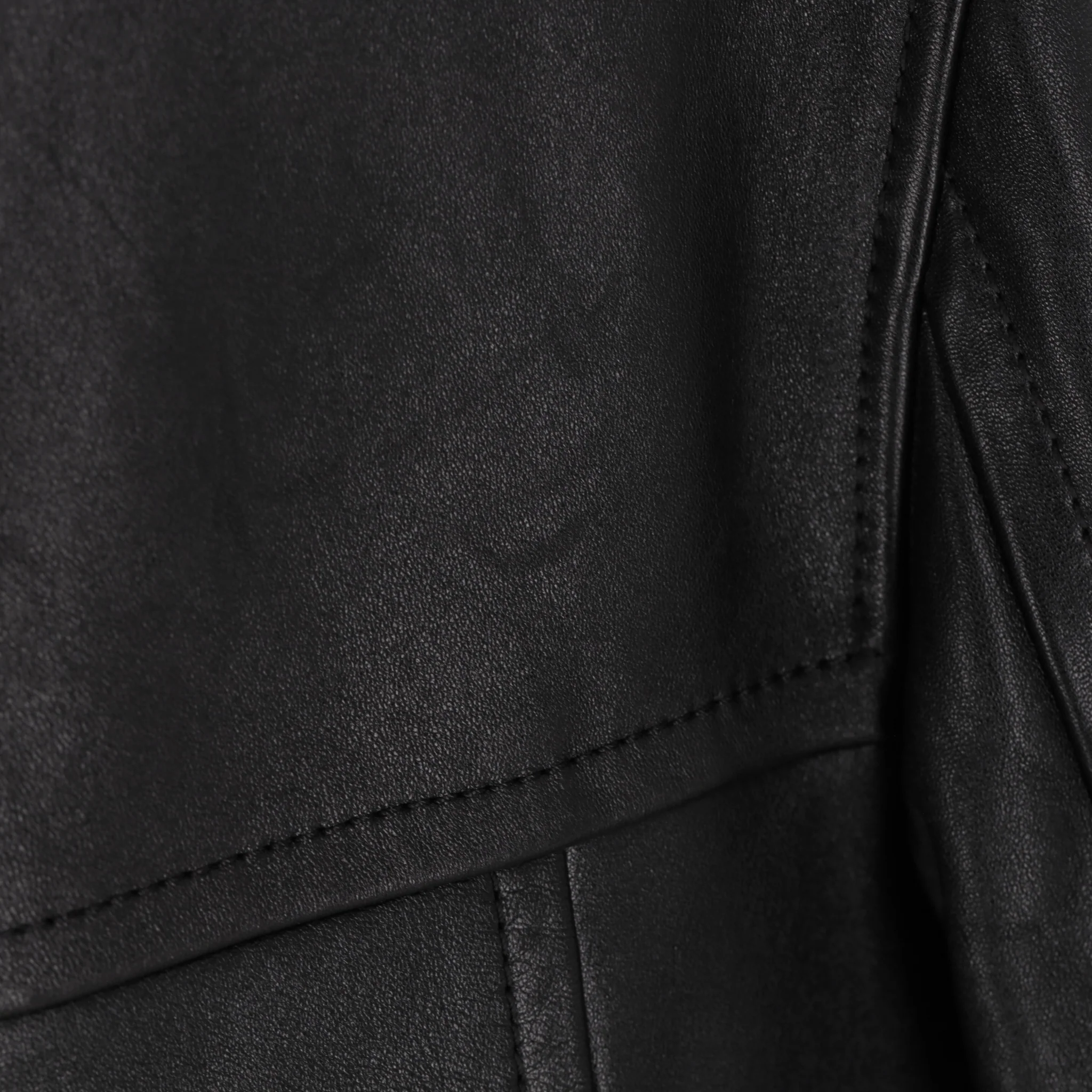 Versace Lambskin Leather Jacket With Greca Fur Collar. Size 46IT - Image 14