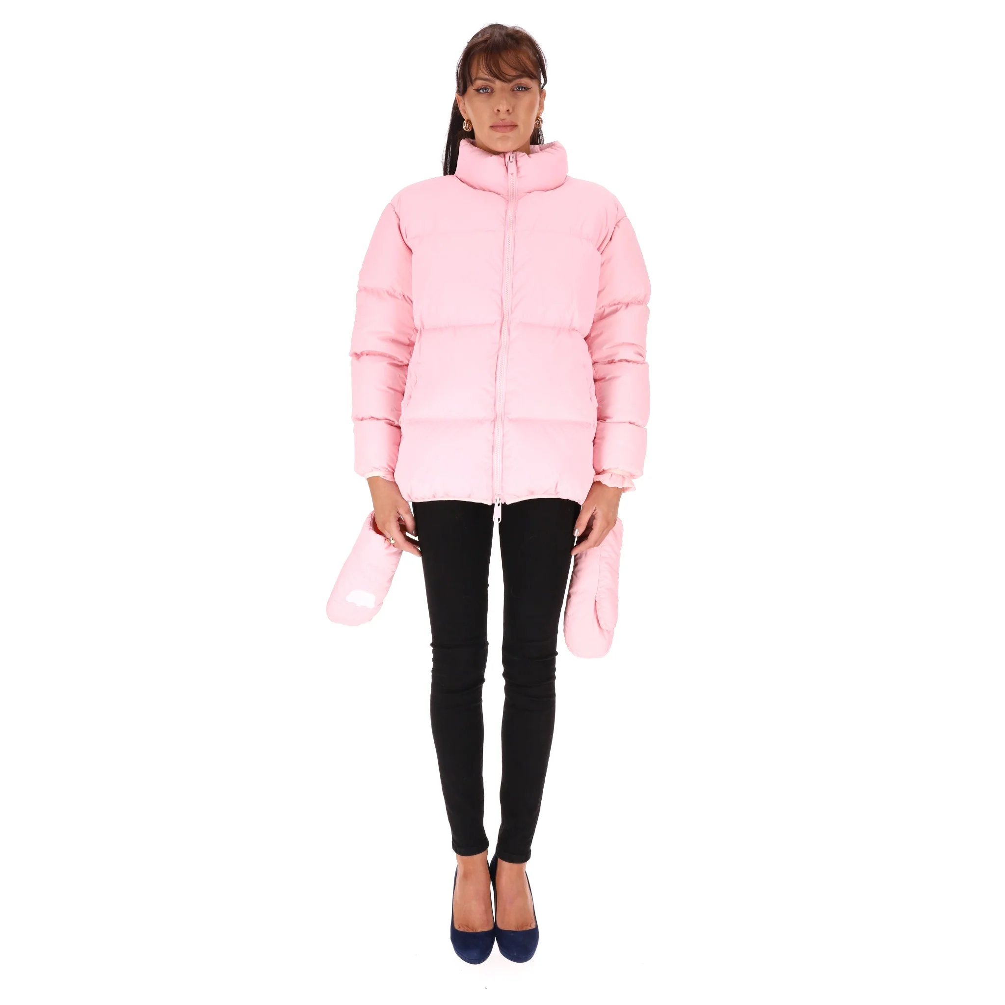 Nicopanda Uptown Puffer Down Jacket With Mittens. Size XS - Image 3