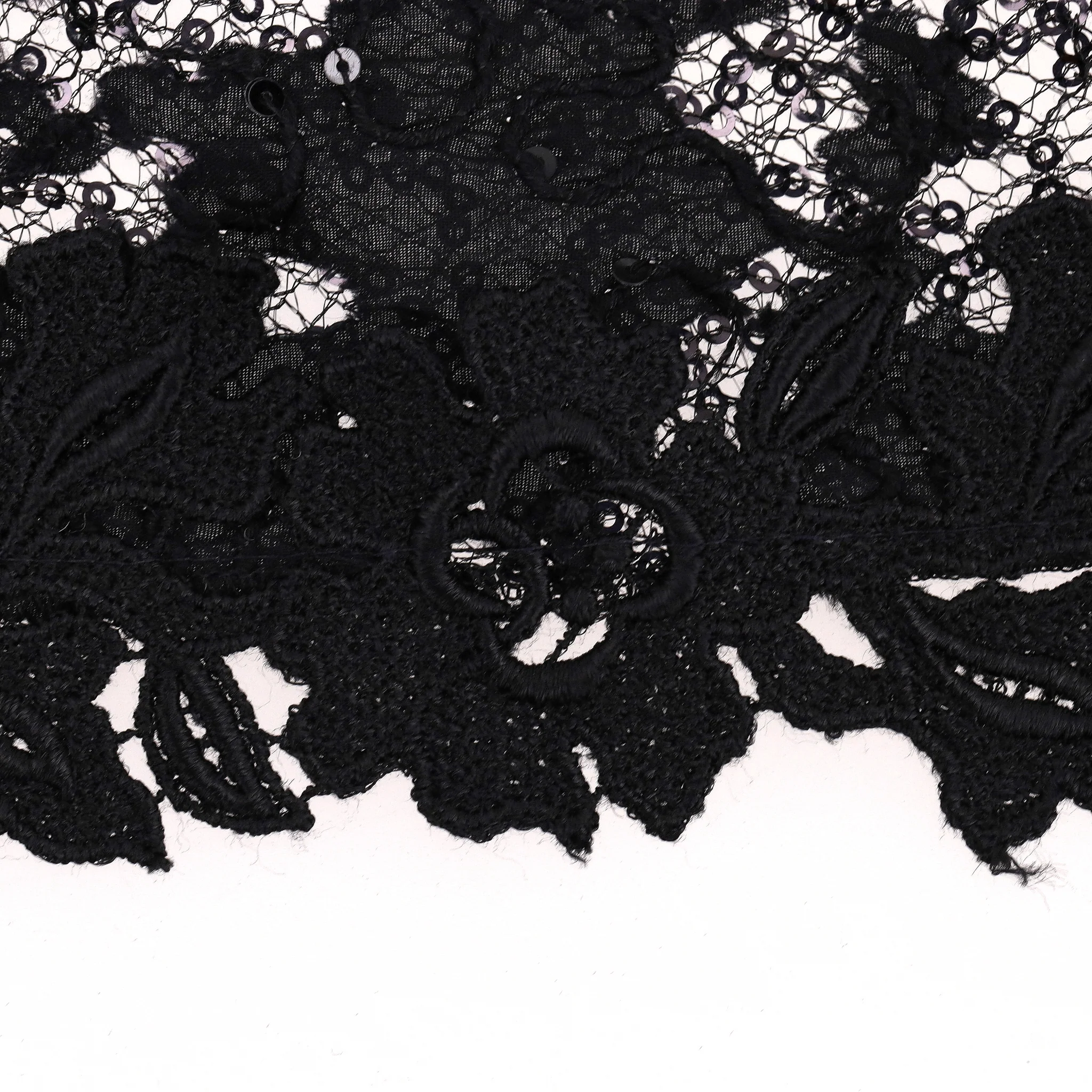 Nina Ricci Bead, Sequin & Lace Hand-Embellished Silk Dress. Size 40FR - Image 6