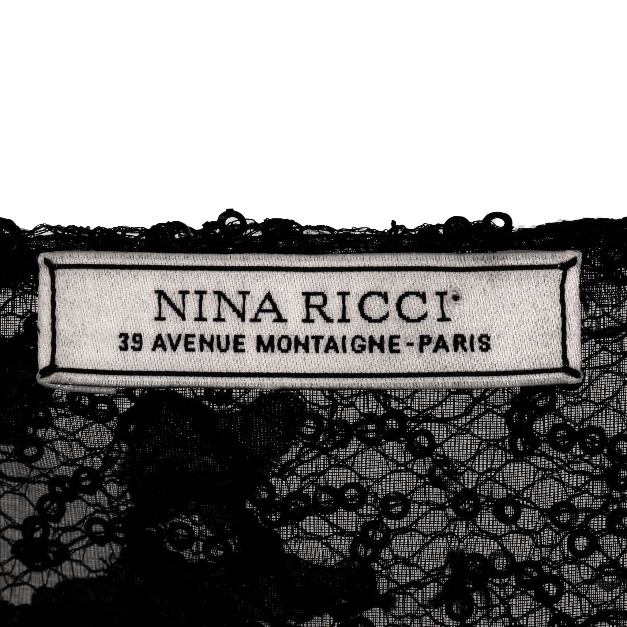 Nina Ricci Bead, Sequin & Lace Hand-Embellished Silk Dress. Size 40FR - Image 7