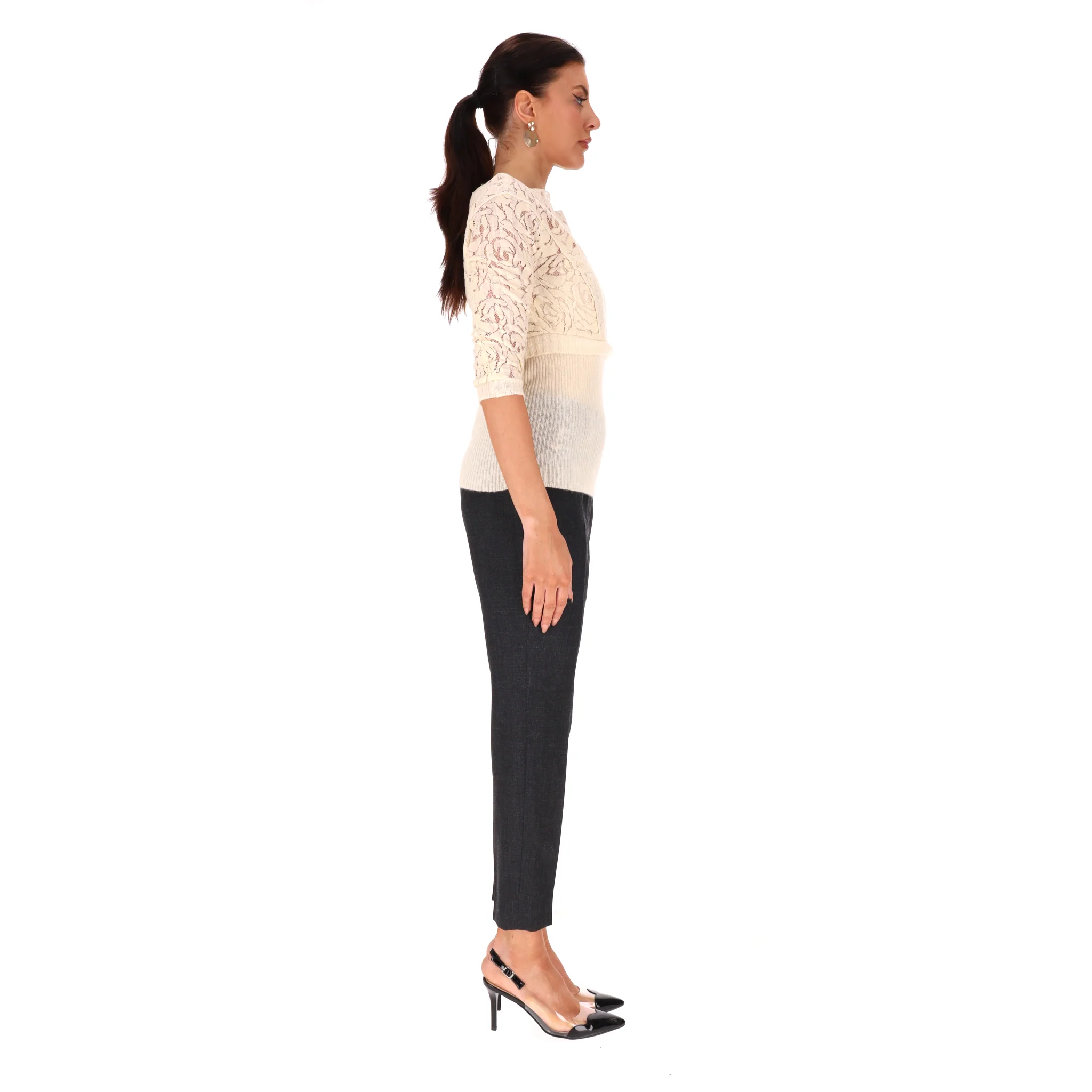 Nina Ricci Silk Lace Top. Size 38FR - Image 3