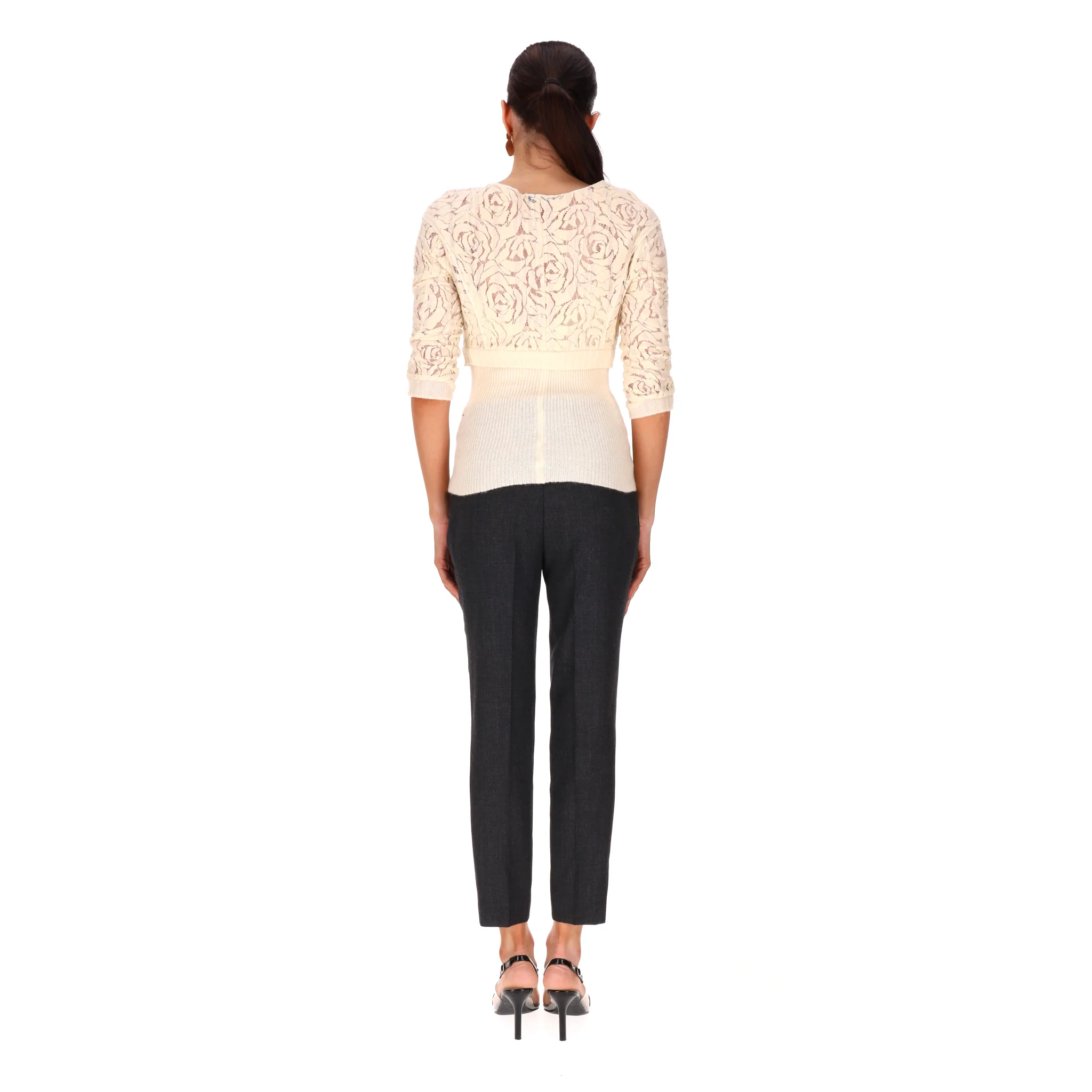 Nina Ricci Silk Lace Top. Size 38FR - Image 4