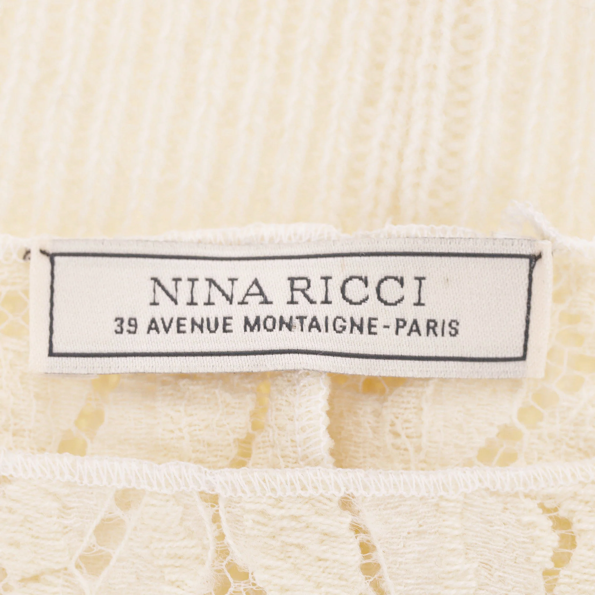 Nina Ricci Silk Lace Top. Size 38FR - Image 6