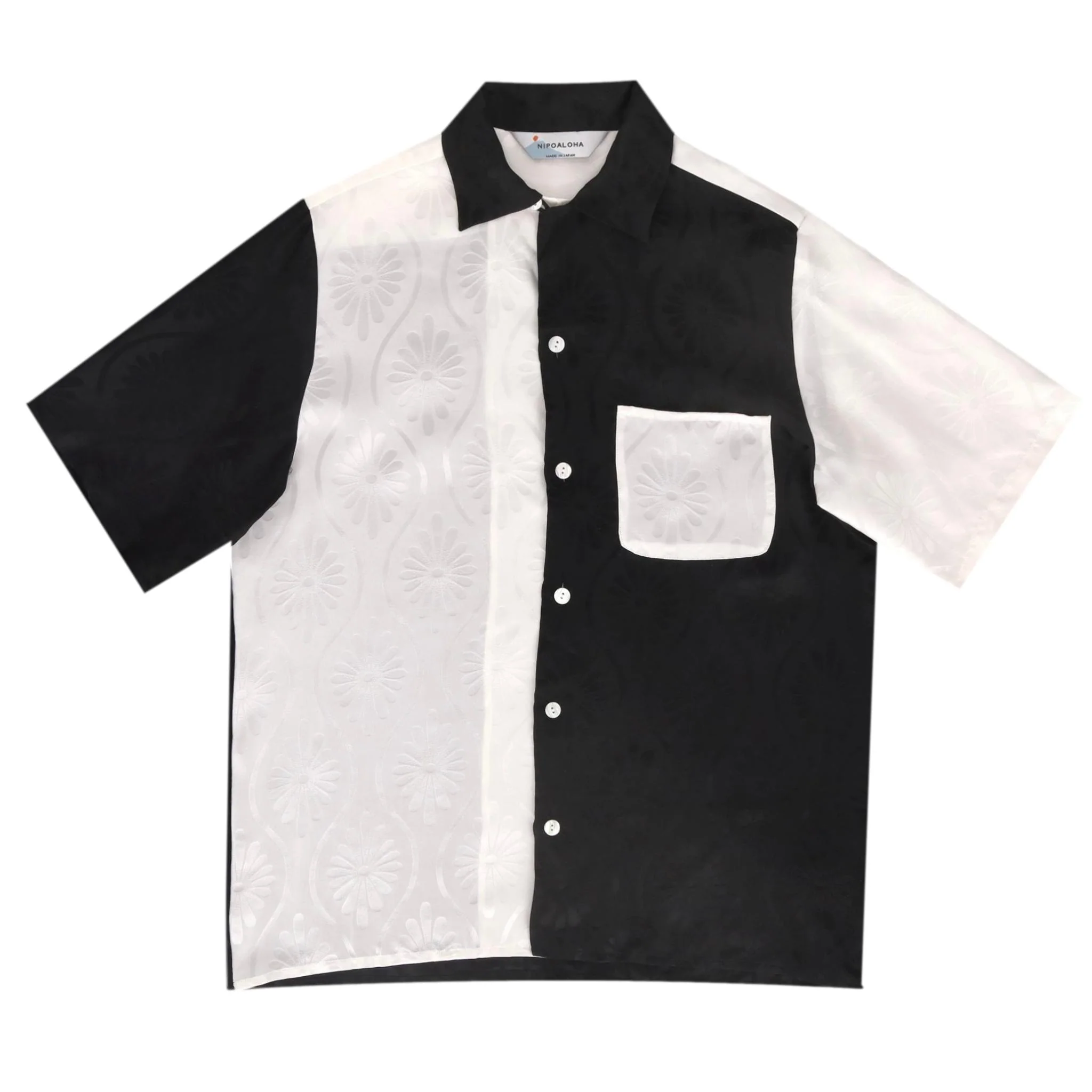 Nipoaloha Silk Jacquard Shirt. Size S