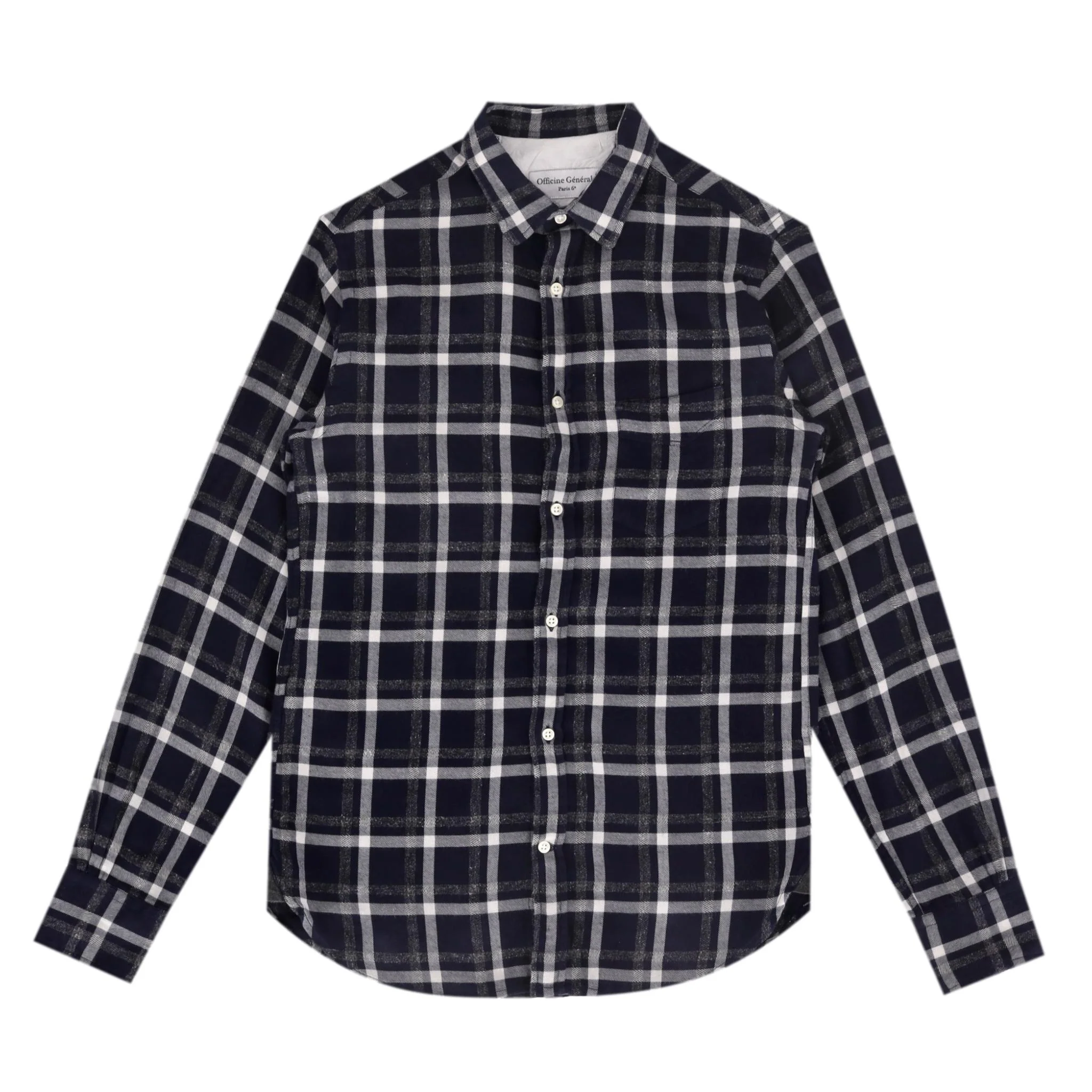 Officine Generale Plaid Check Cotton Shirt. Size XS