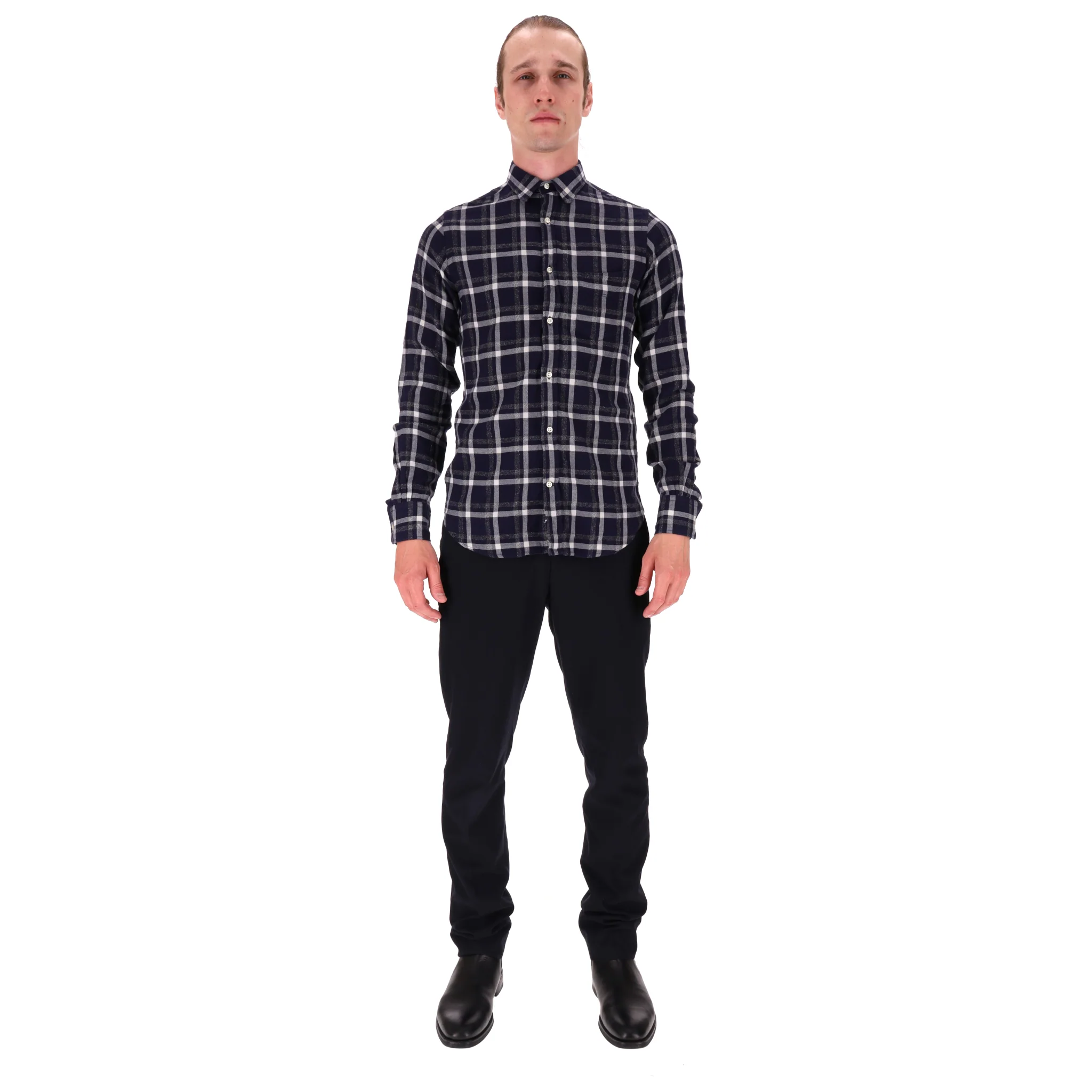Officine Generale Plaid Check Cotton Shirt. Size XS - Image 2