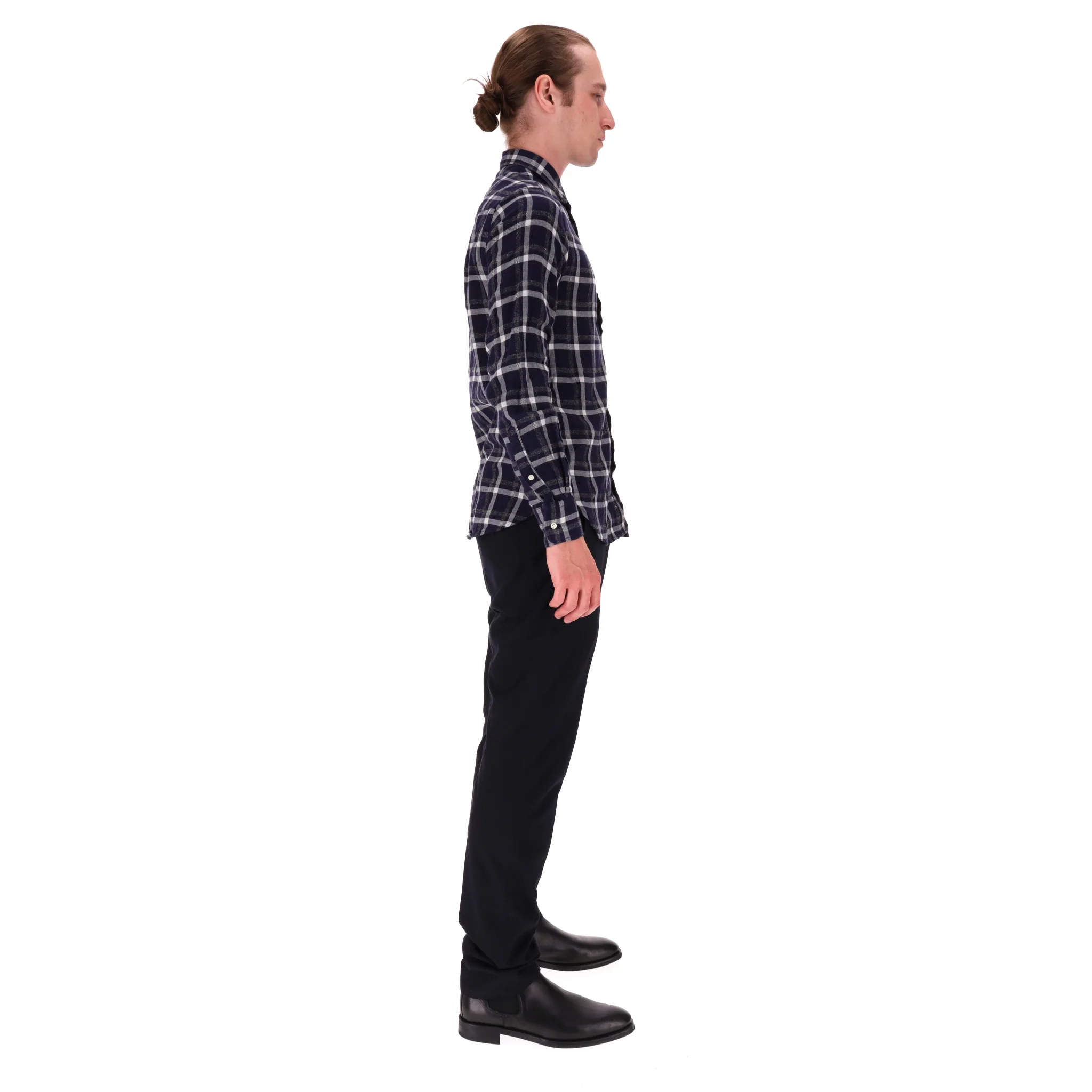 Officine Generale Plaid Check Cotton Shirt. Size XS - Image 3