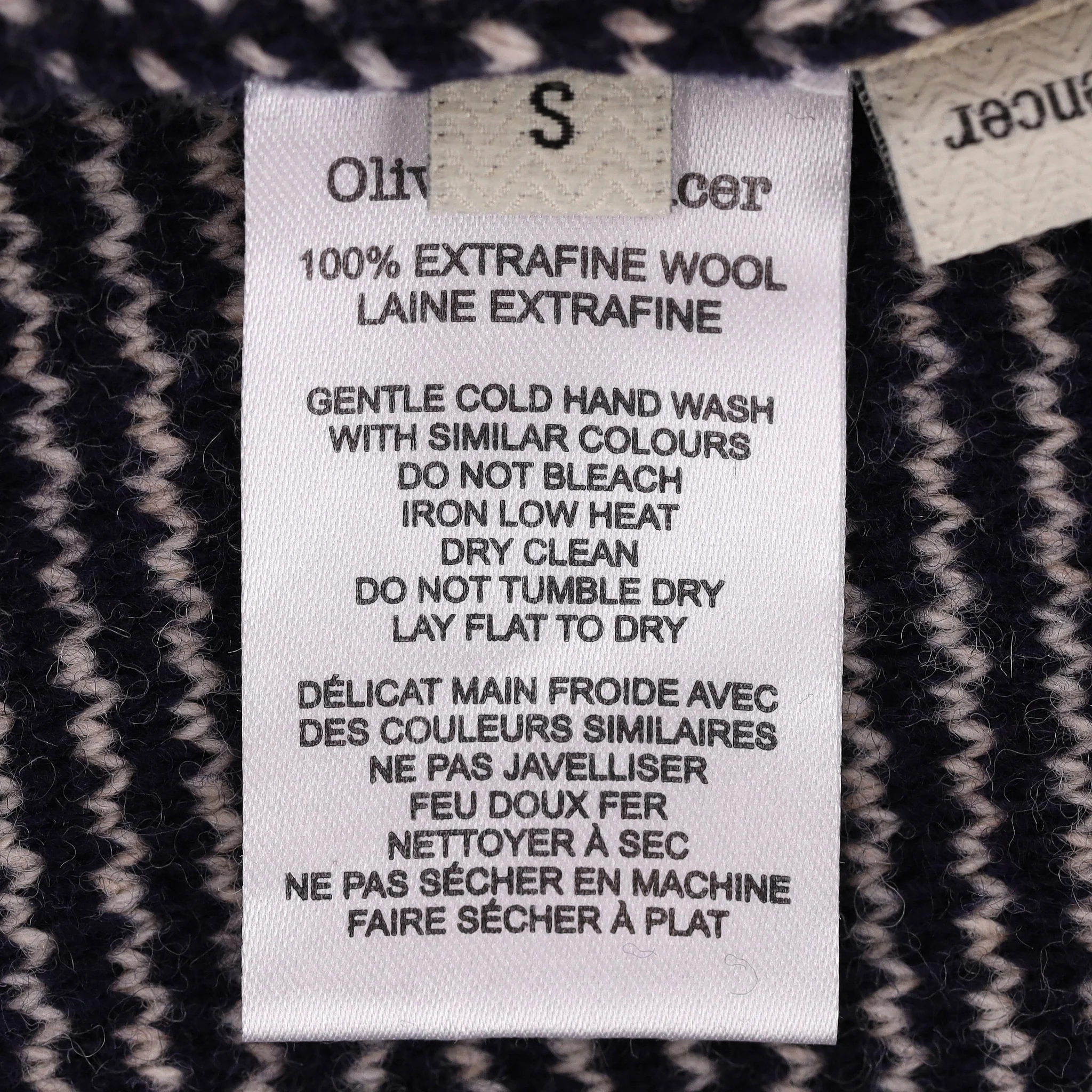 Oliver Spencer Striped Wool Jumper. Size S - Image 6