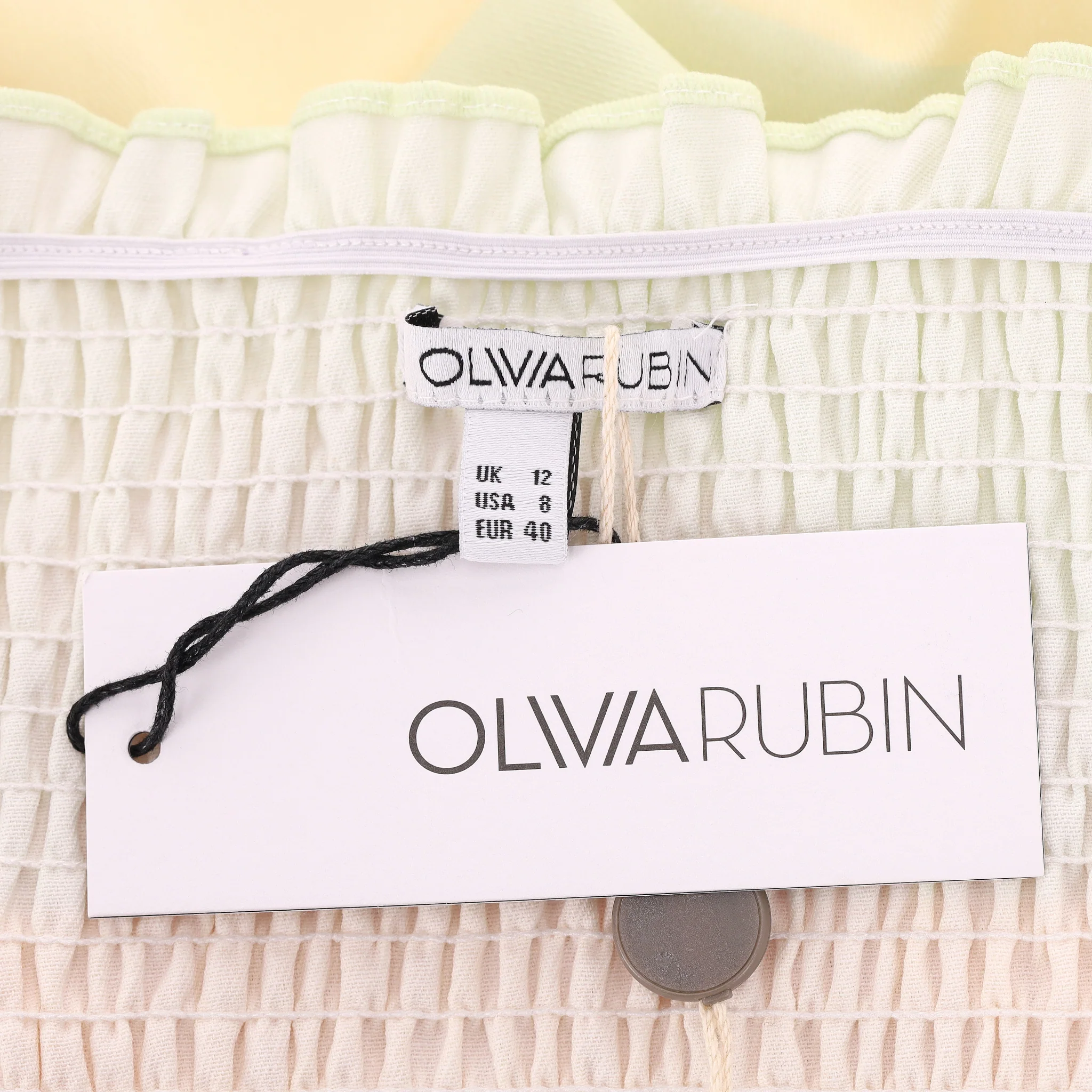 Olivia Rubin Shirred Striped A-Line Dress. Size 12UK - Image 5