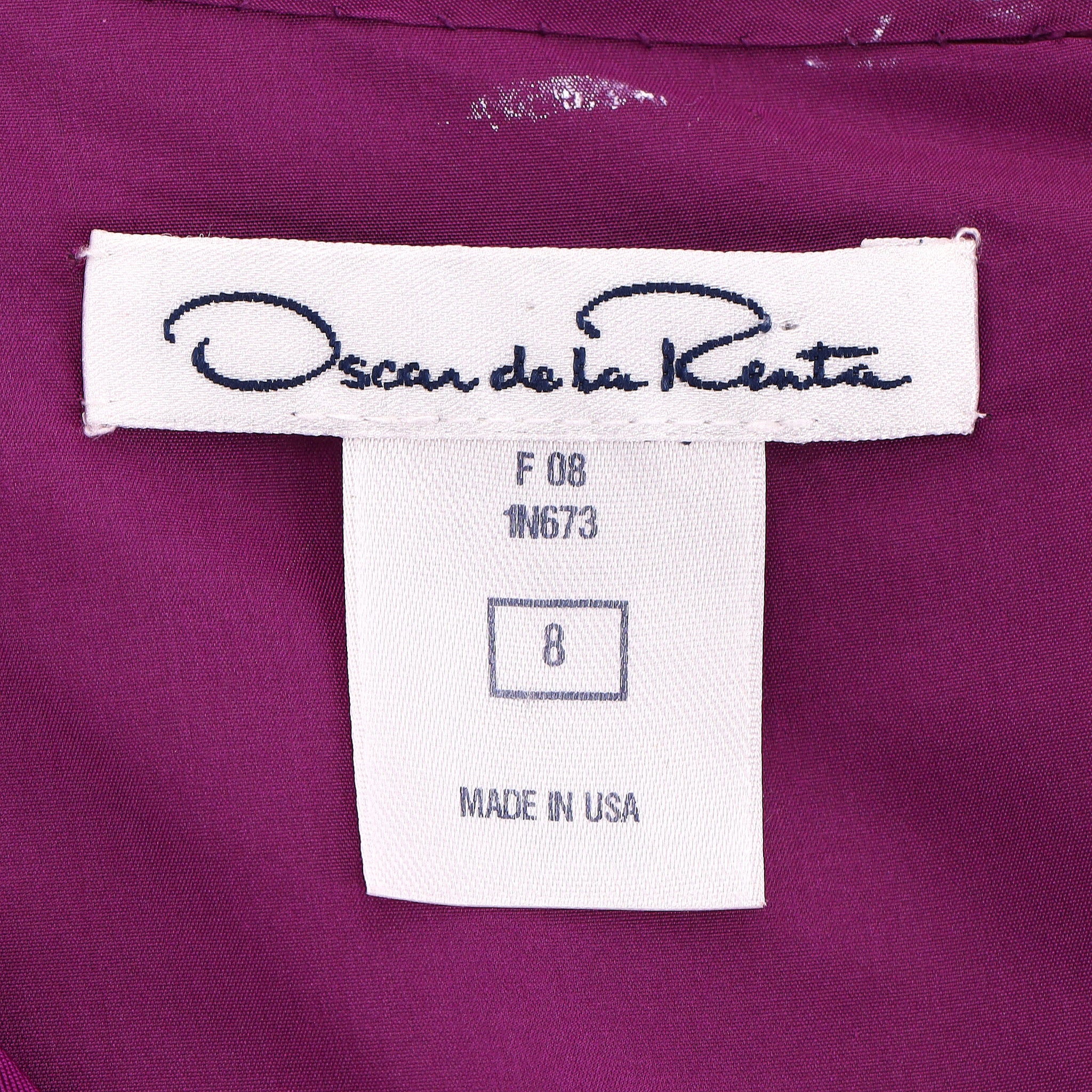 Oscar De La Renta Silk Flared Pleated Dress. Size 8US - Image 6