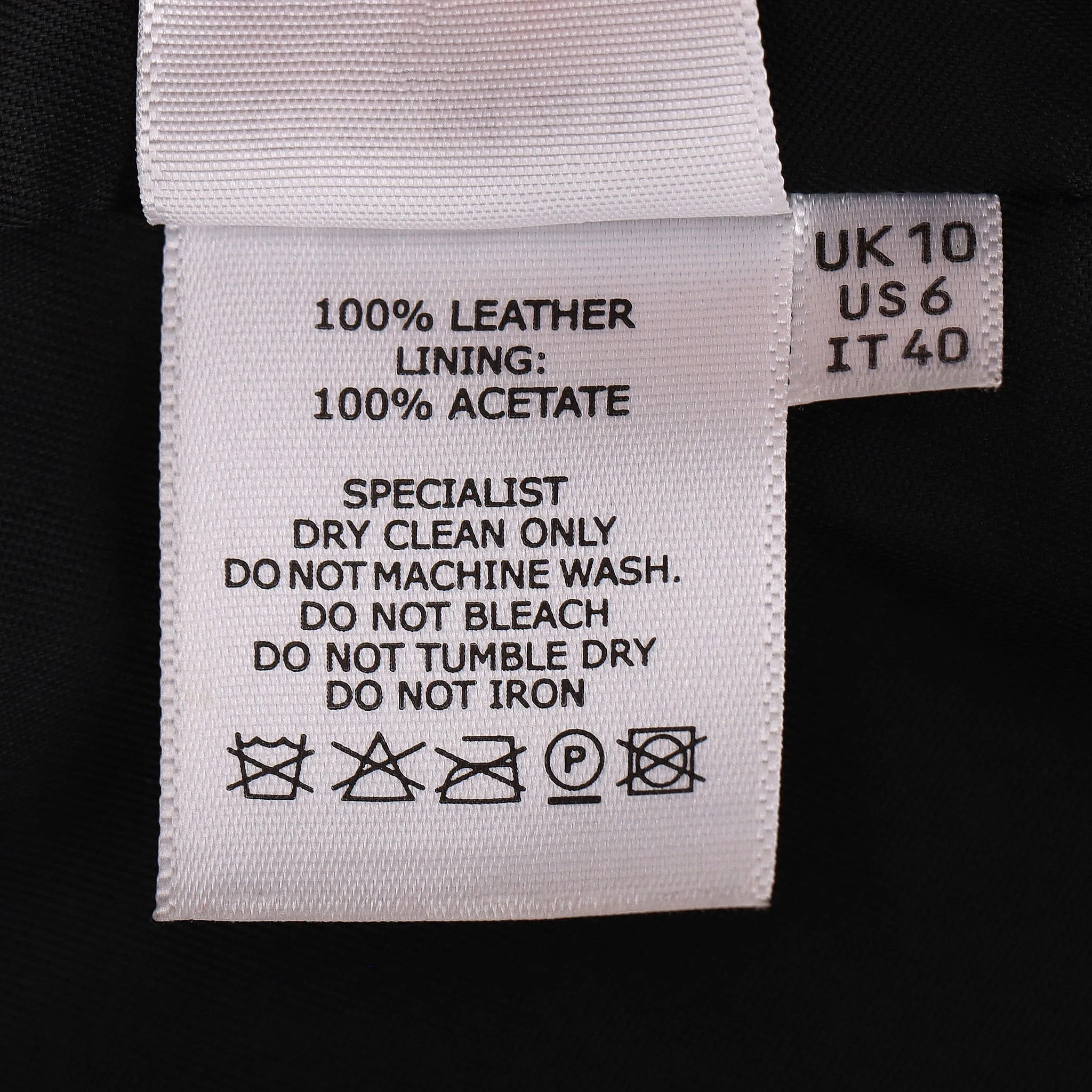 Osman Leather Biker Jacket. Size 10UK - Image 8