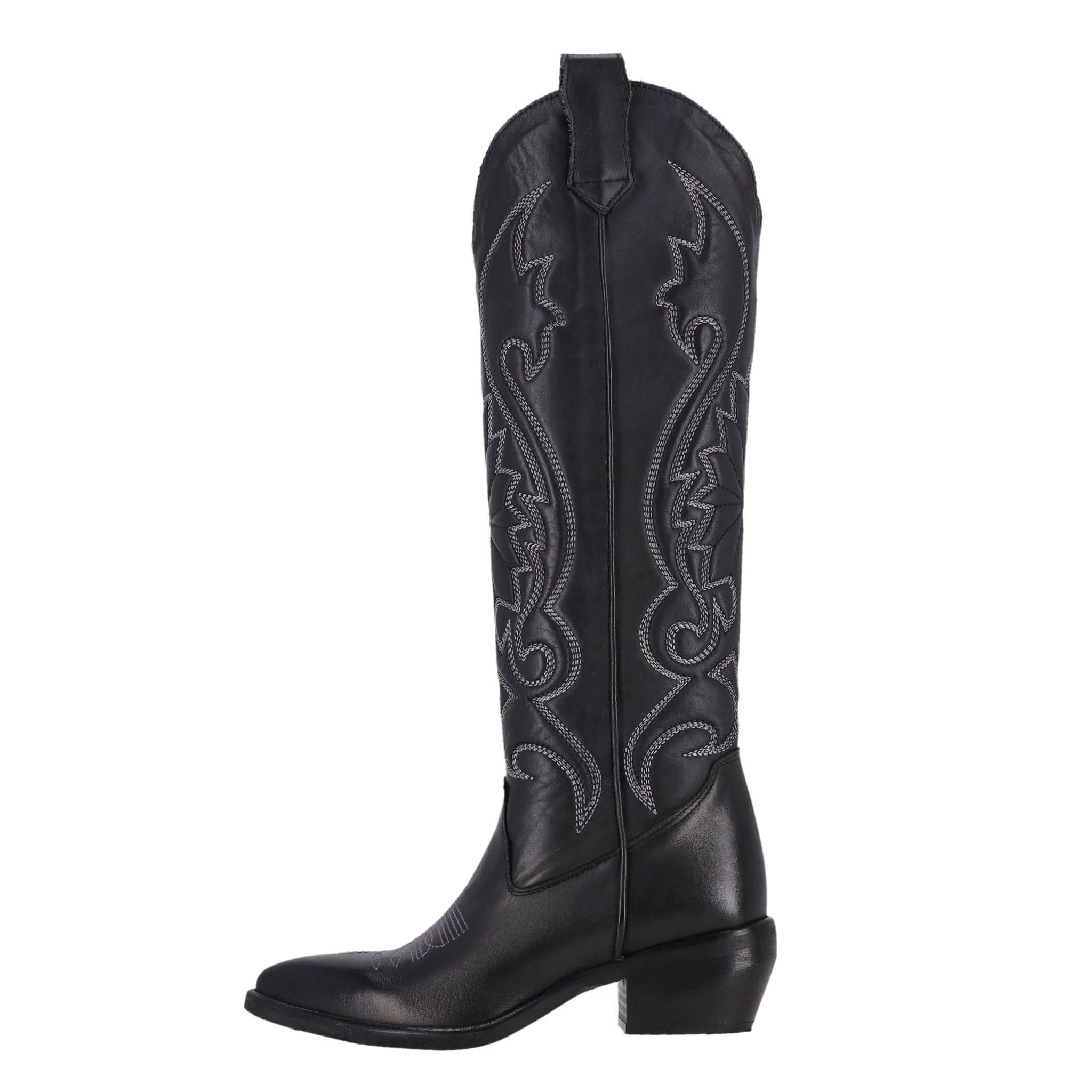 P.A.R.O.S.H Embroidered Leather Western Knee-High Boots. Size 36