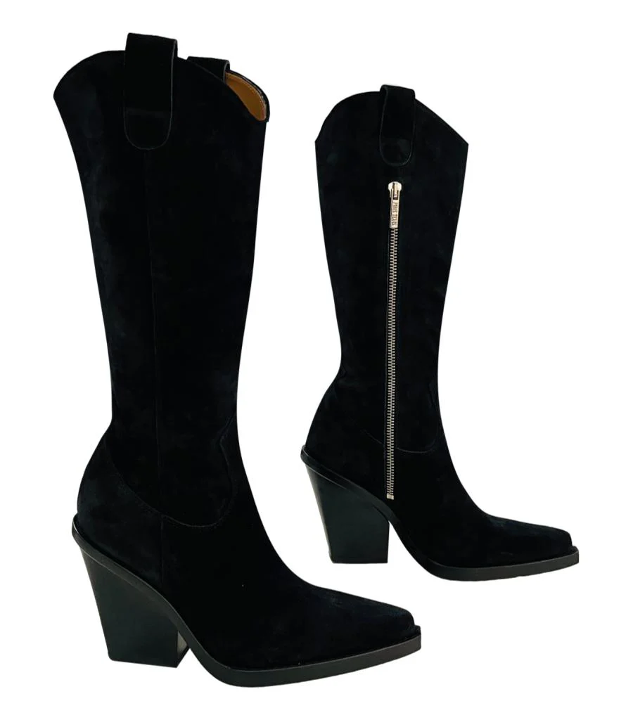 Paris Texas Suede Knee-High Boots. Size 35 - Image 3