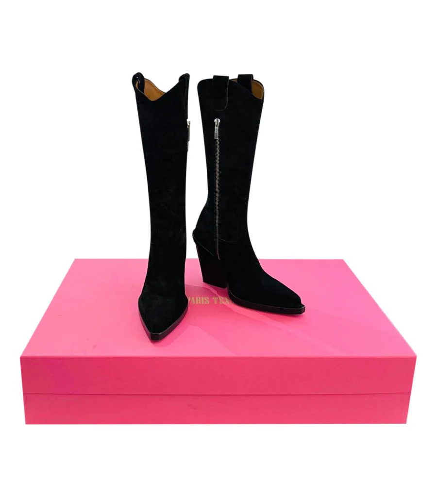 Paris Texas Suede Knee-High Boots. Size 35 - Image 6