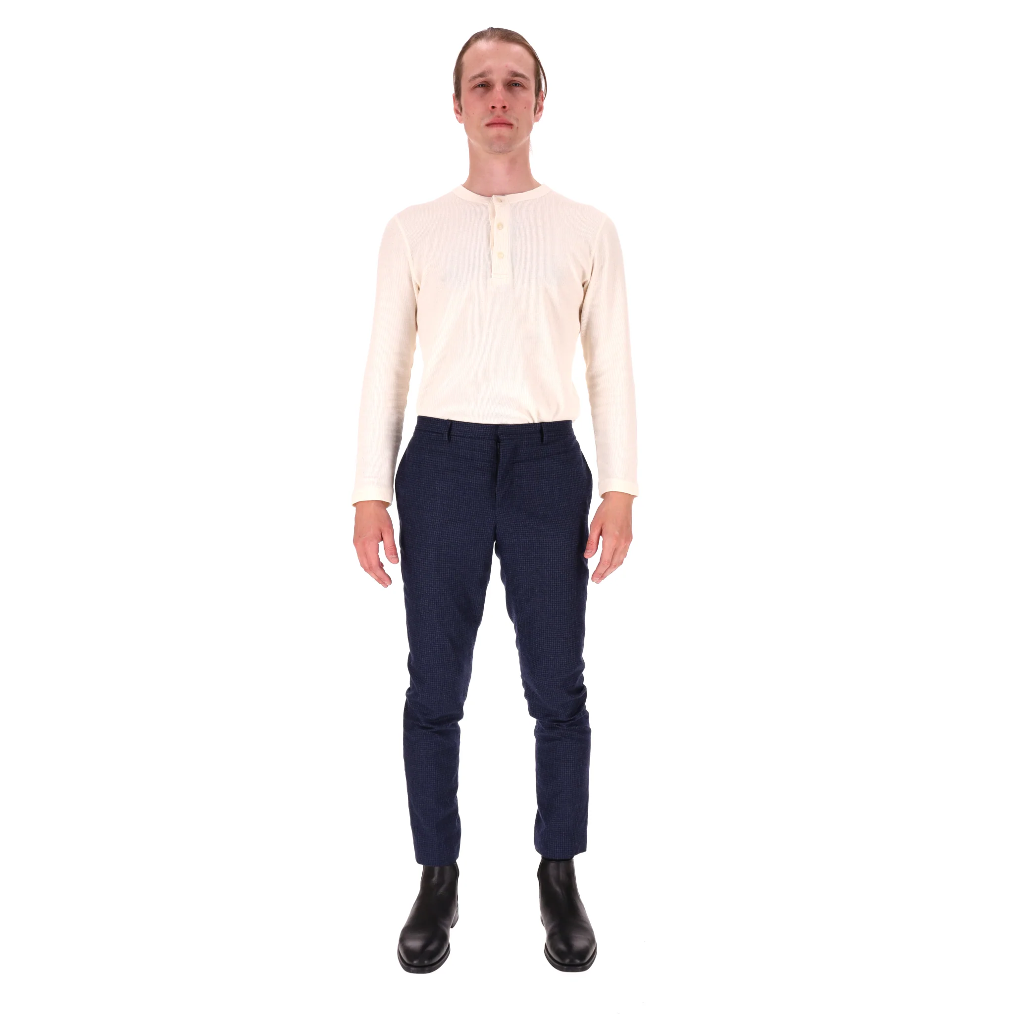 Paul Smith Slim-Cut Checked Wool Trousers. Size 38FR - Image 2