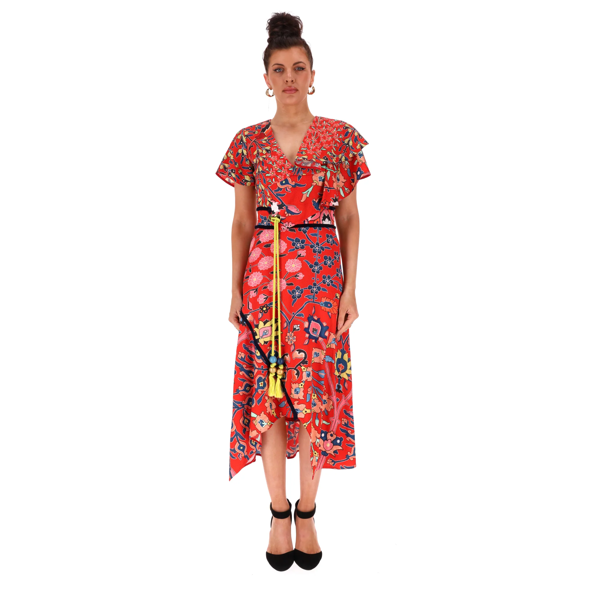 Peter Pilotto Raffle Wrap Silk Dress. Size 8UK - Image 2