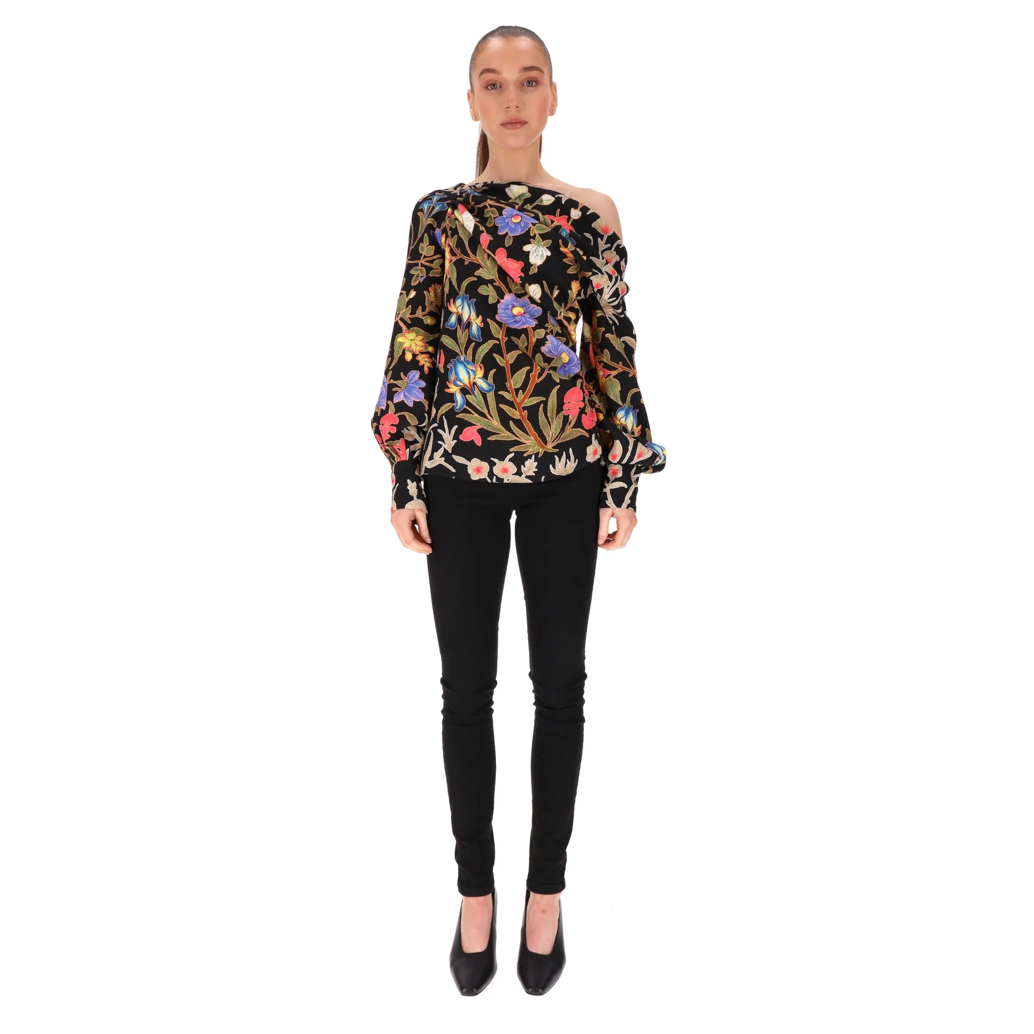 Peter Pilotto Floral Asymmetric Blouse. Size 38FR - Image 2