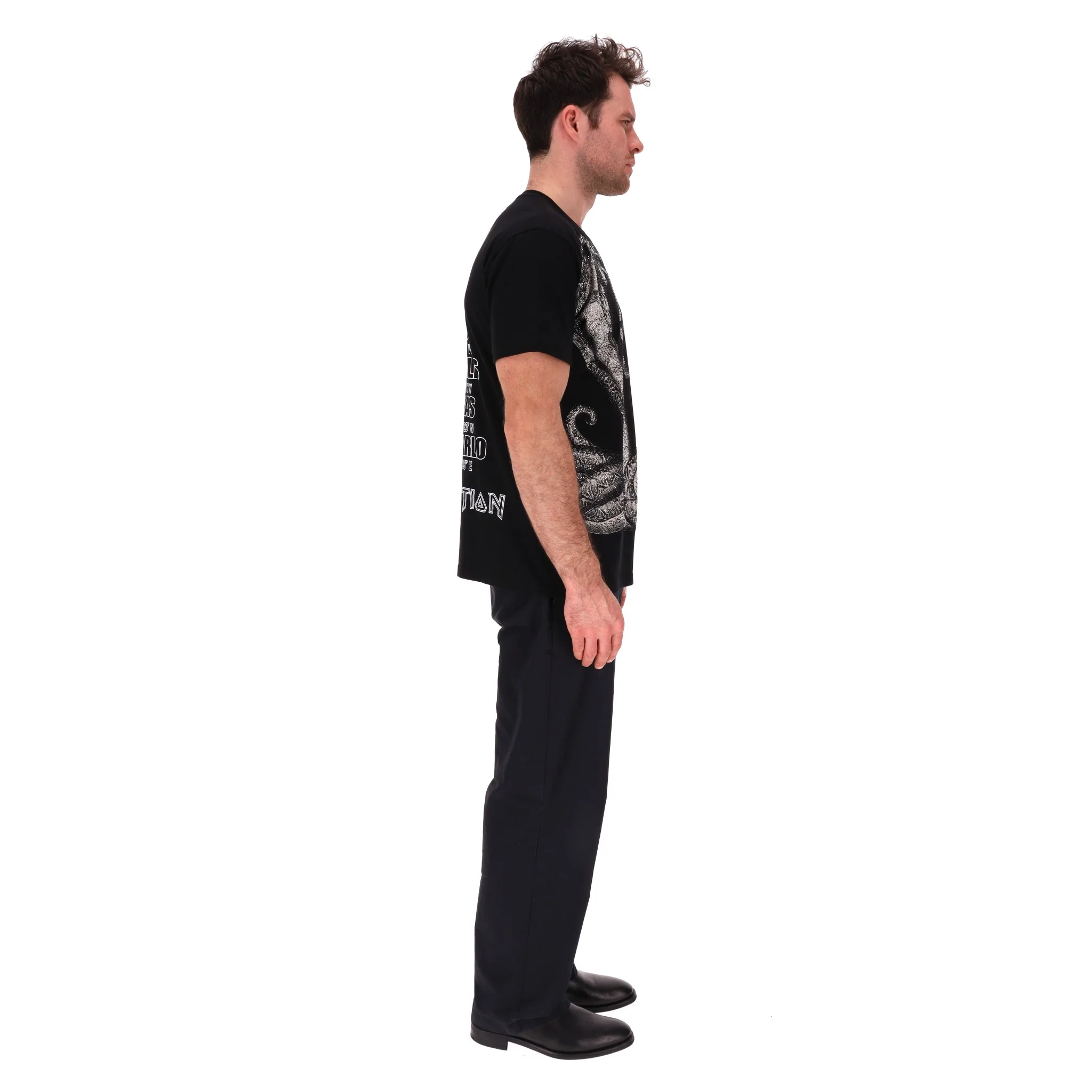 Philipp Gotta Feeling Snake Crystal Embellished Cotton T-Shirt. Size XXL - Image 3