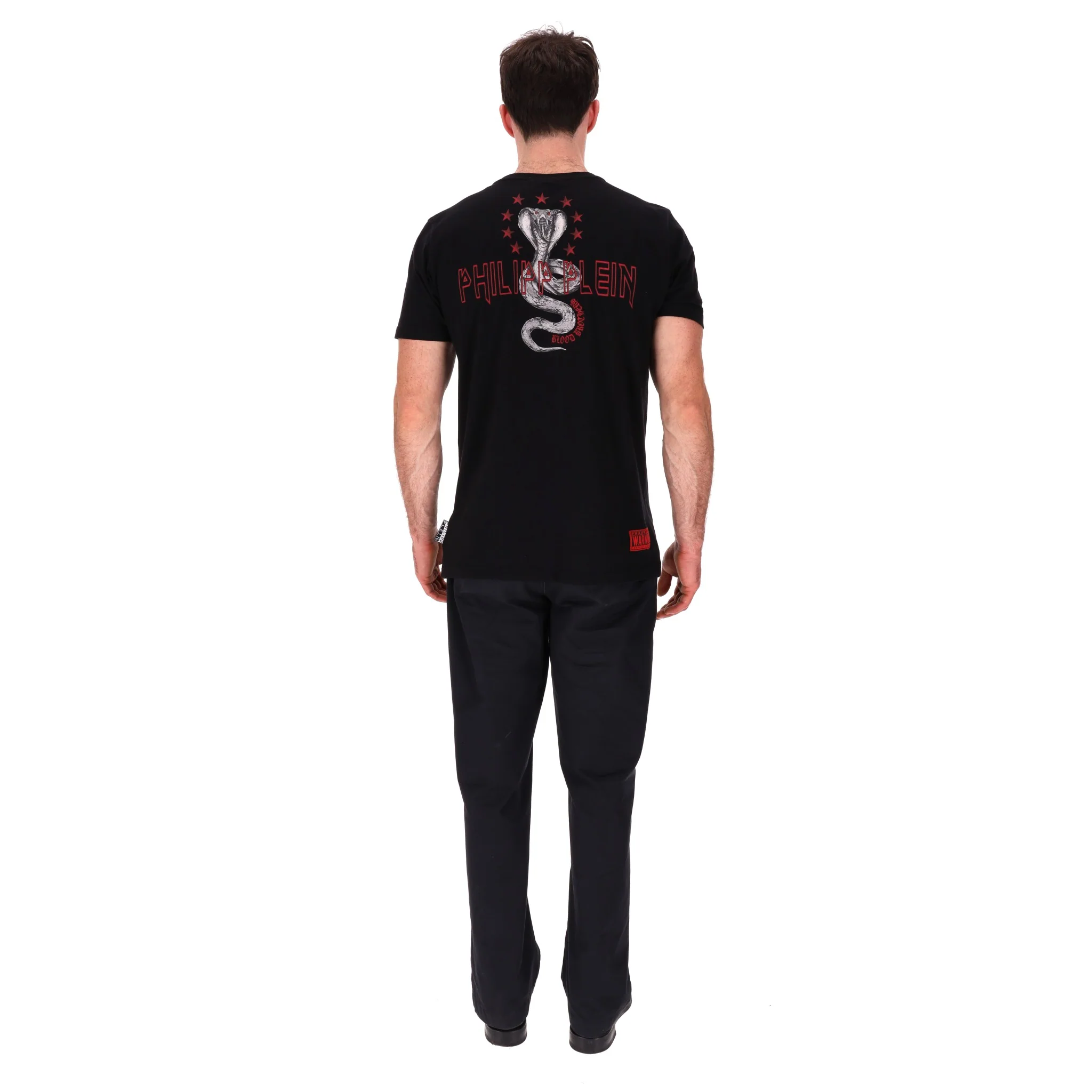 Philipp Plein Crystal Cobra Snake Cotton T-Shirt. Size XXL - Image 4