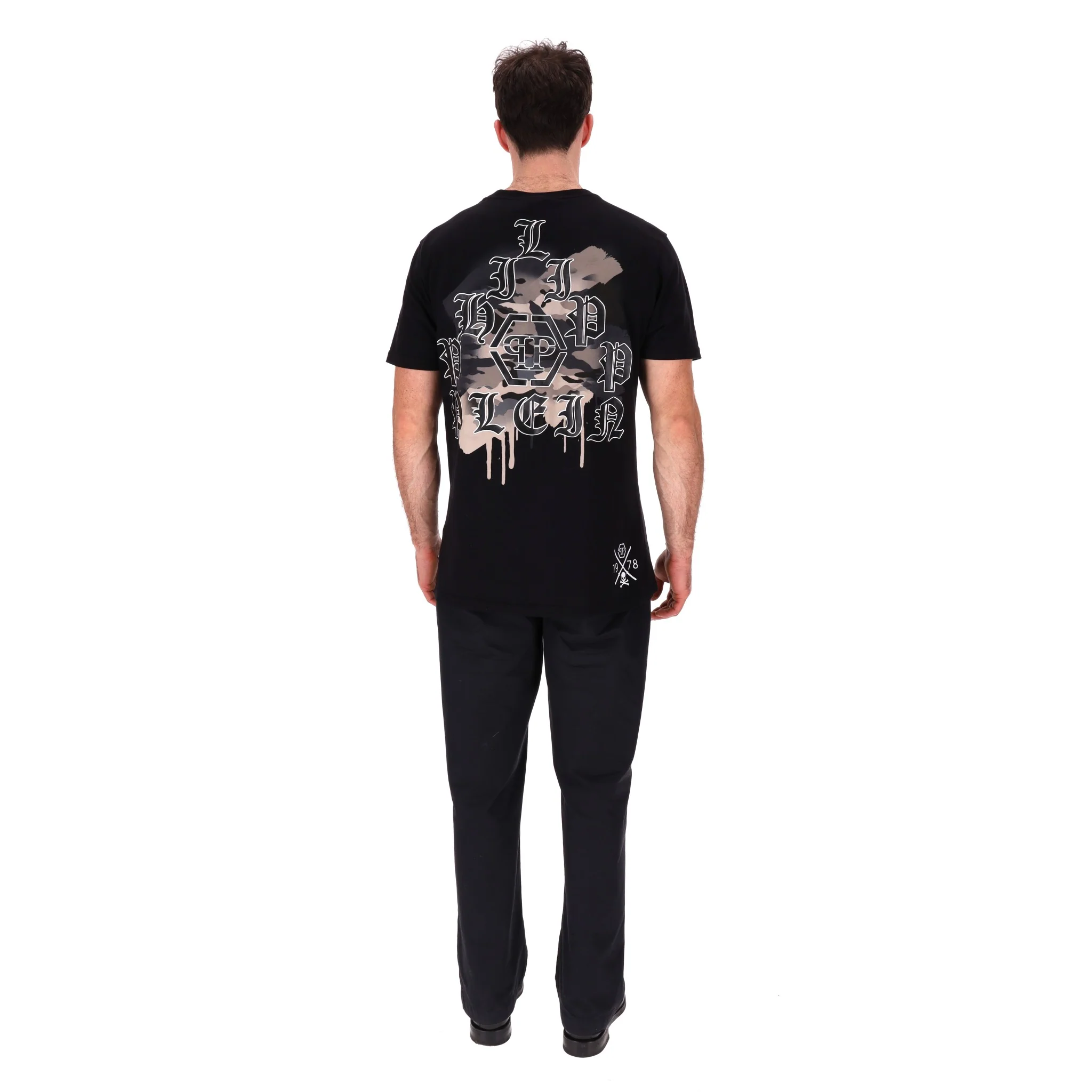 Philipp Plein Crystal Embellished Skull Logo T-Shirt. Size XXL - Image 4