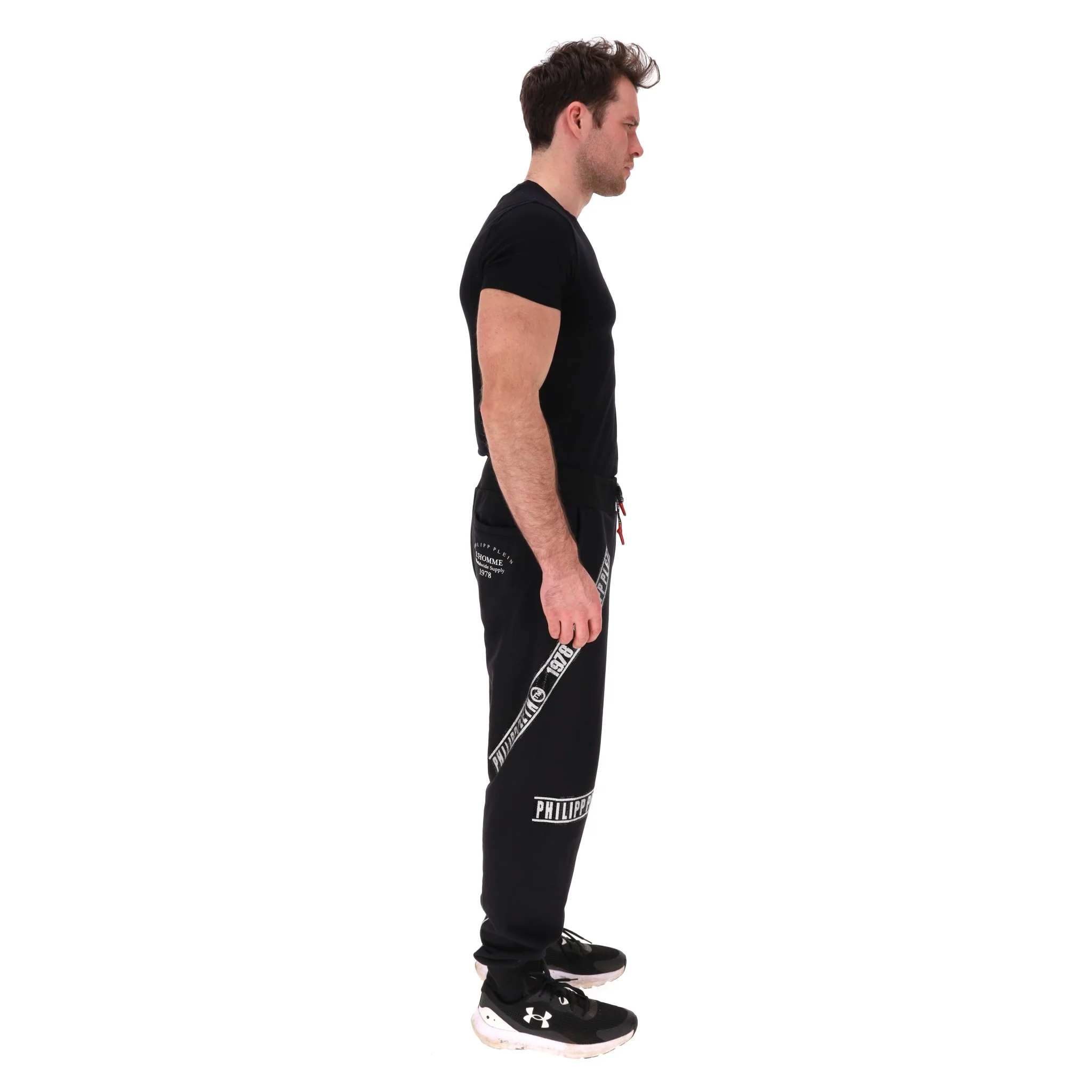 Philipp Plein Crystal Logo Cotton Jogging Pants. Size 3XL - Image 3