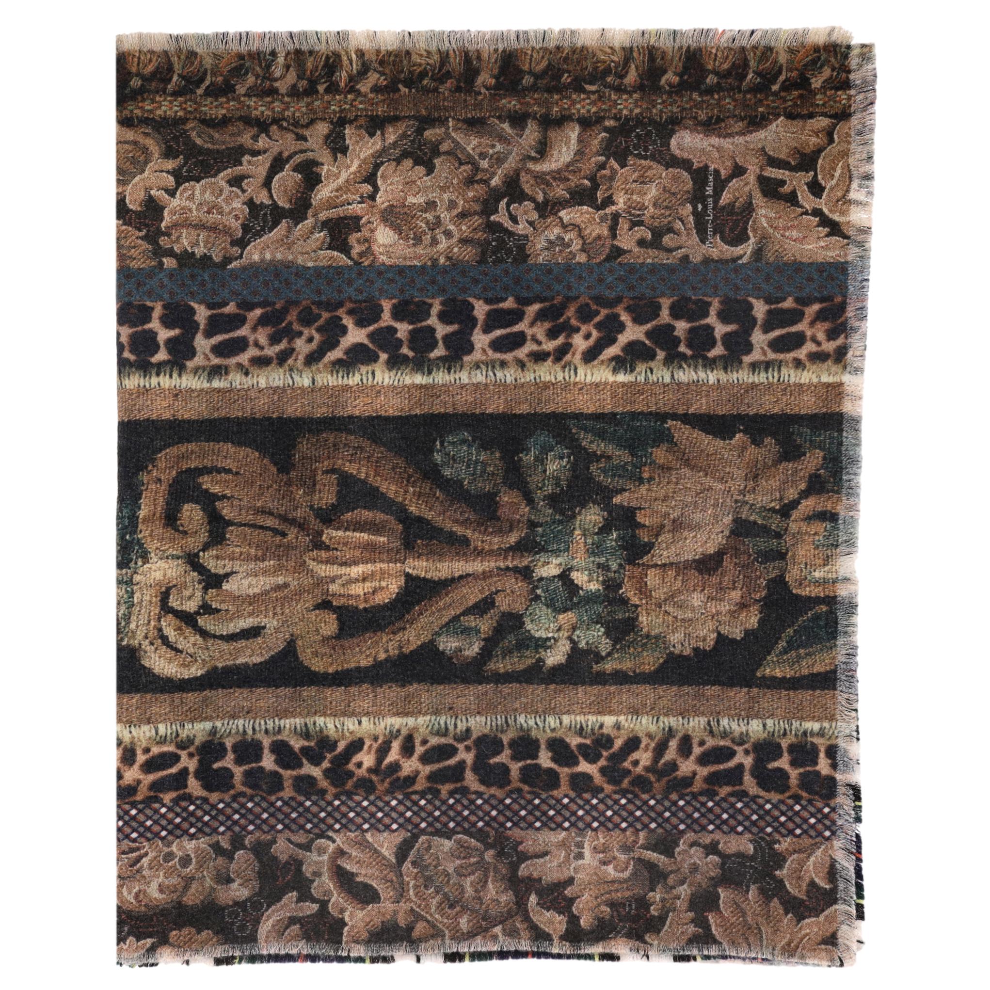 Pierre-Louis Mascia Pancake Double-Sided Printed Wool Scarf - Image 3