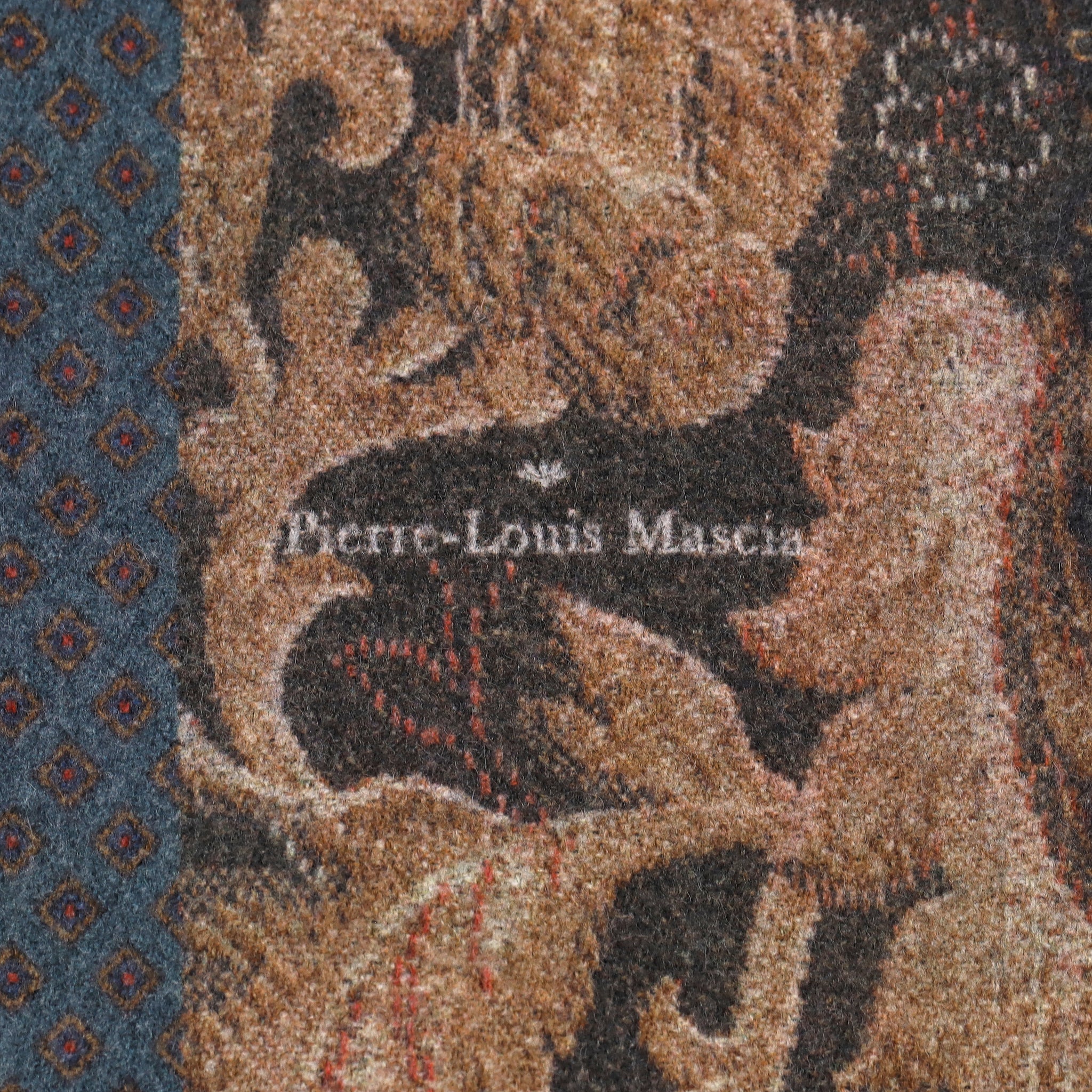 Pierre-Louis Mascia Pancake Double-Sided Printed Wool Scarf - Image 4