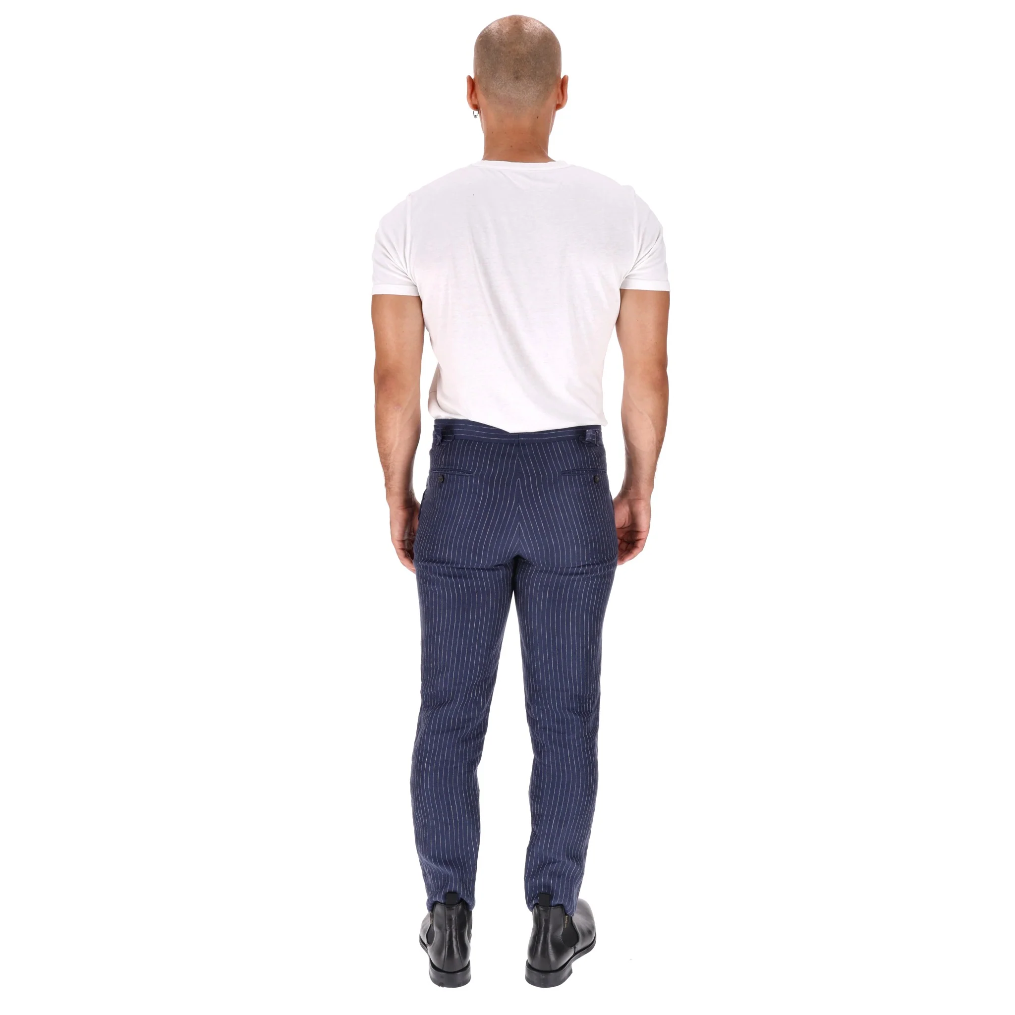 Polo Ralph Lauren Pinstripe Linen Trousers. Size 30/32 - Image 4