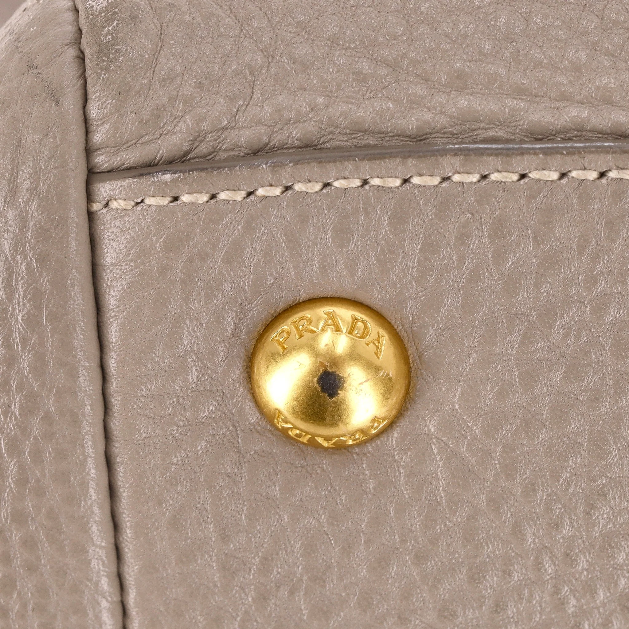 Prada Vitello Daino Leather Handbag - Image 11