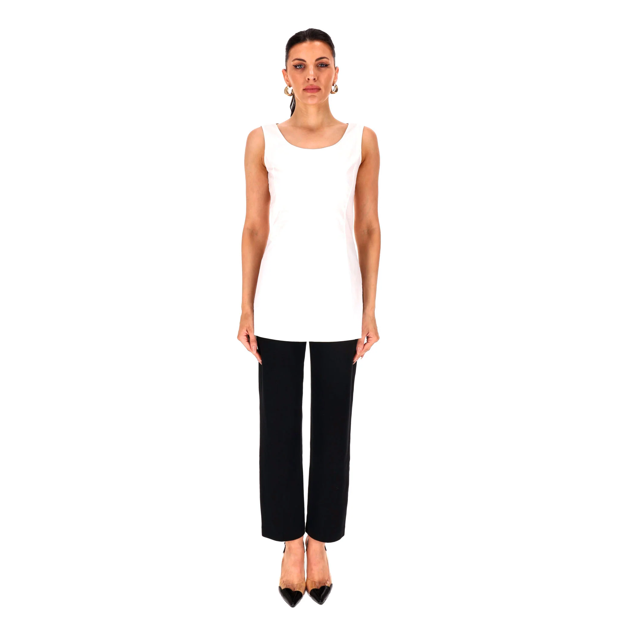 Prada Cotton Tunic Top. Size 42IT - Image 2
