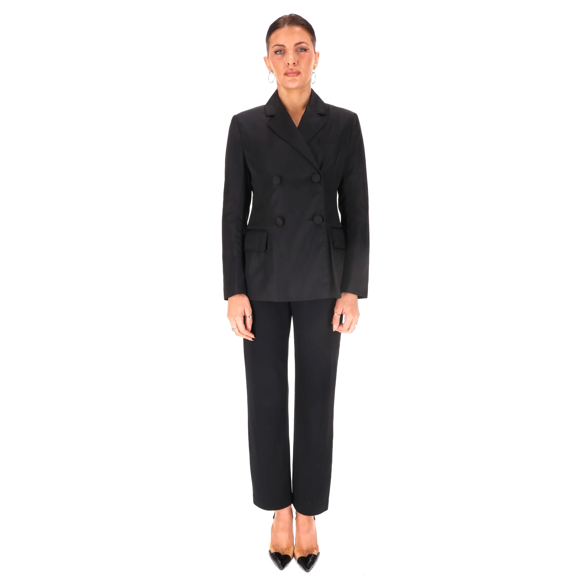 Prada Double Breasted Blazer. Size 38IT - Image 2
