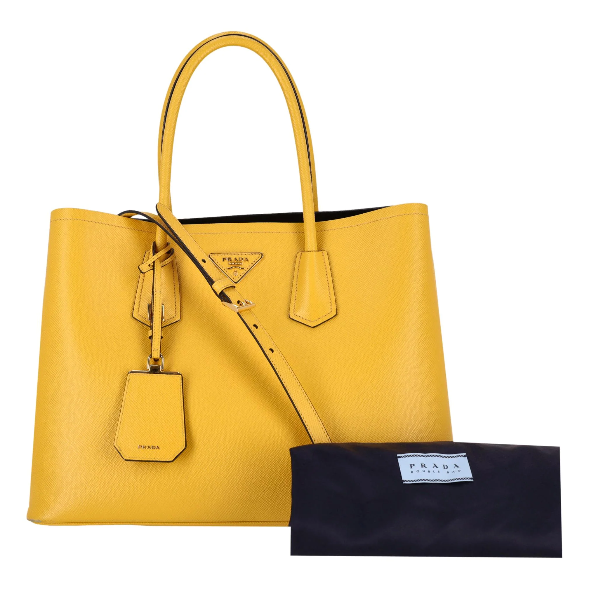 Prada Double Saffiano Leather Large Tote Bag - Image 3