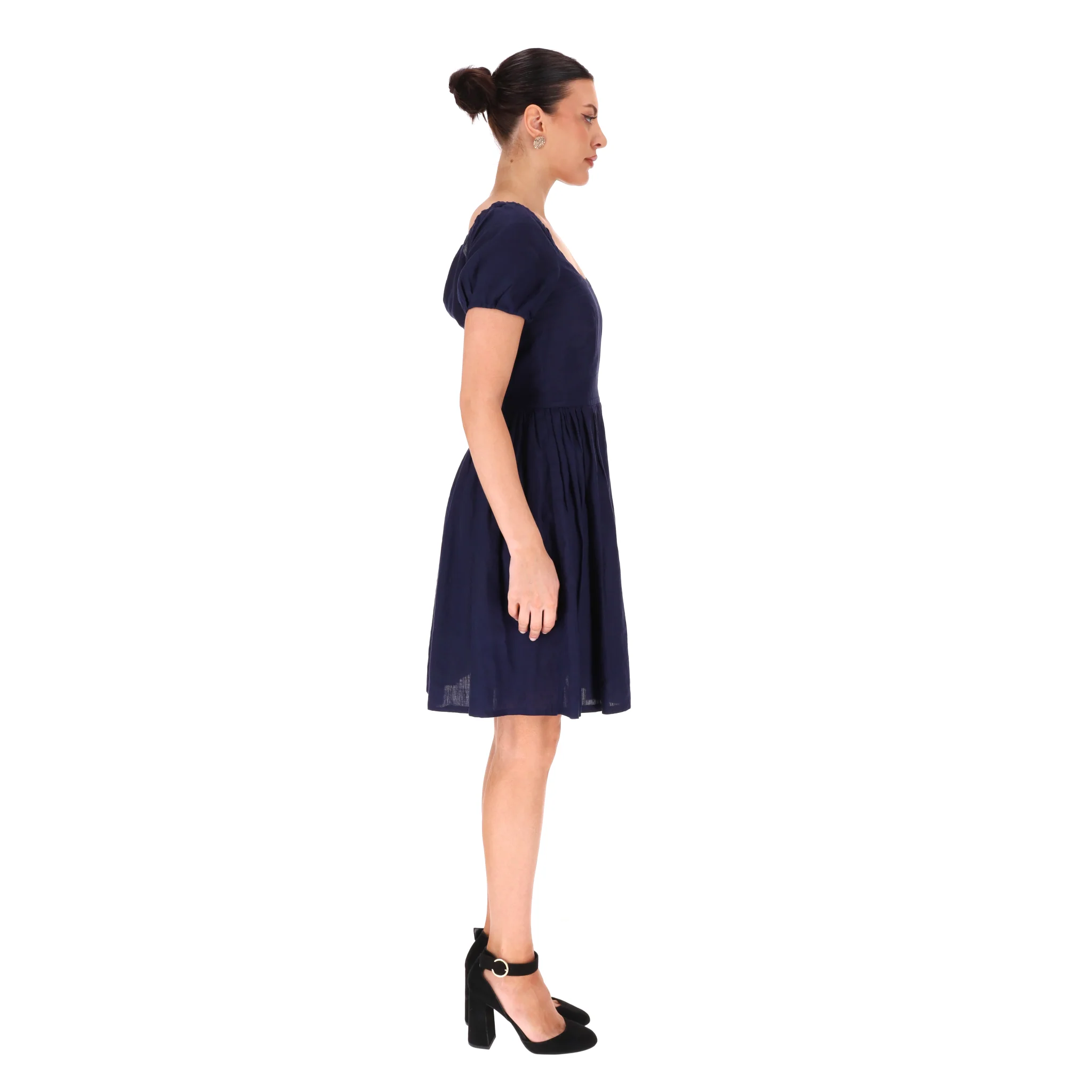 Prada Fit And Flare Linen Dress. Size 38IT - Image 3