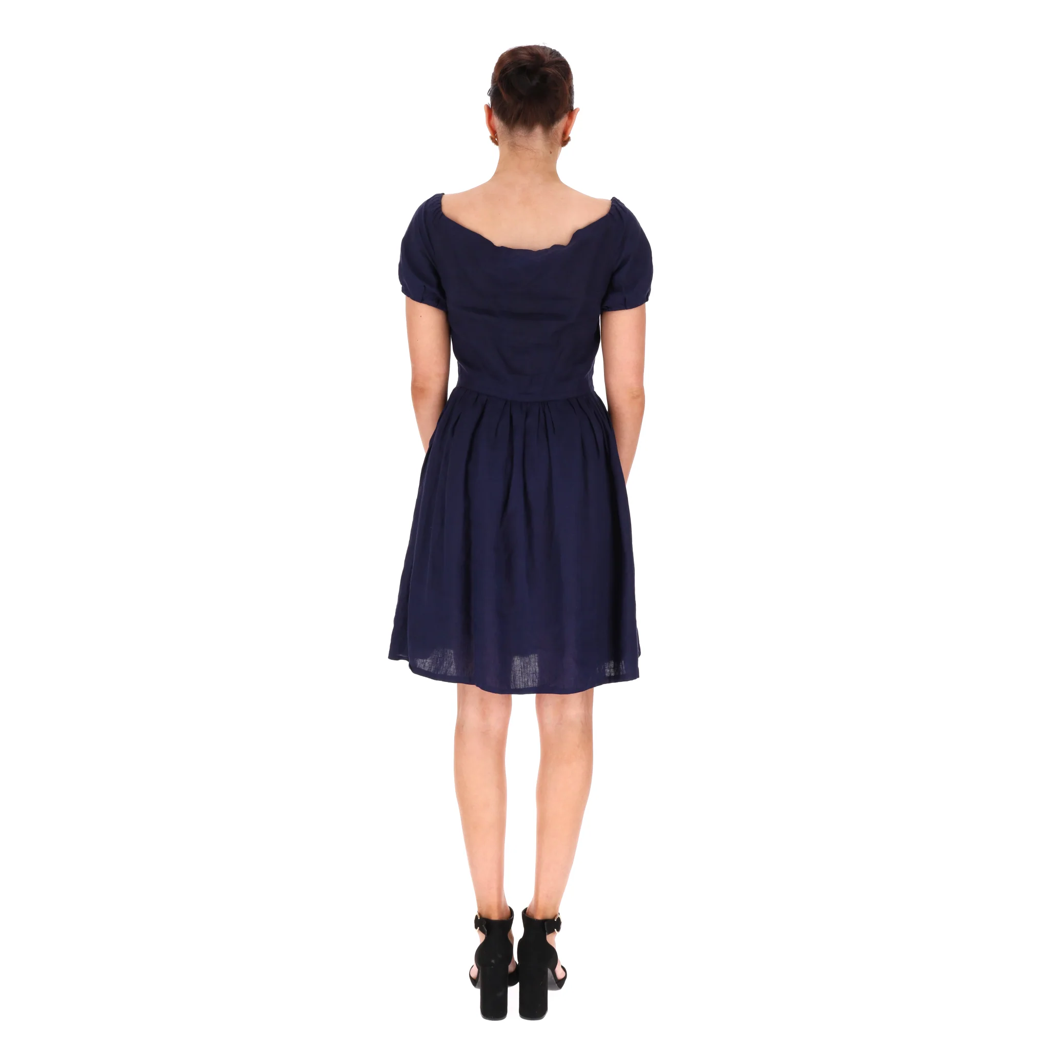 Prada Fit And Flare Linen Dress. Size 38IT - Image 4