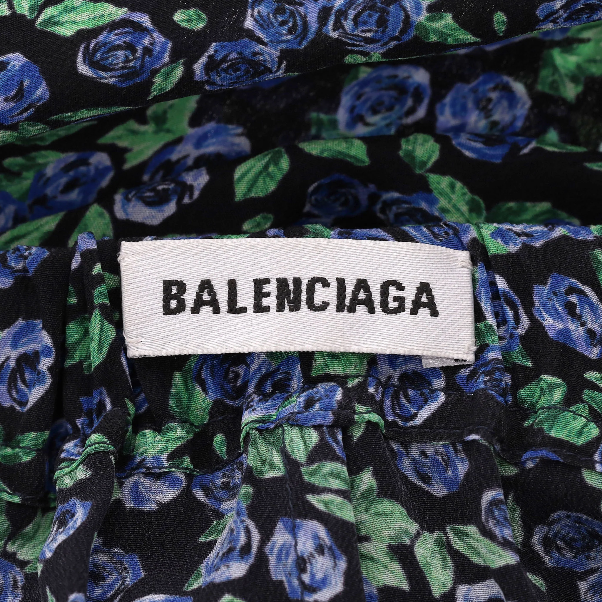Balenciaga Floral Print Silk Wide-Leg Trousers. Size 36FR - Image 6