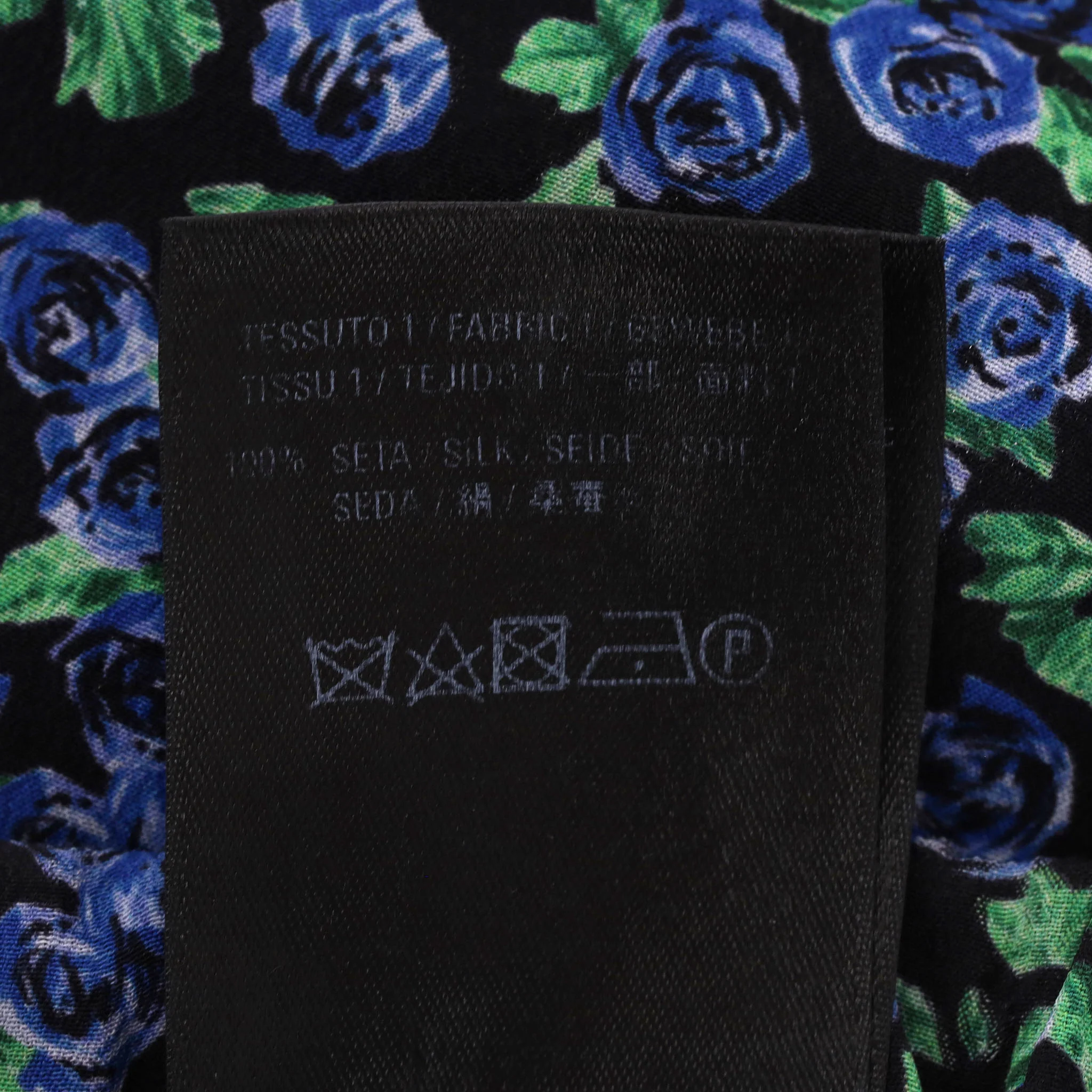 Balenciaga Floral Print Silk Wide-Leg Trousers. Size 36FR - Image 7