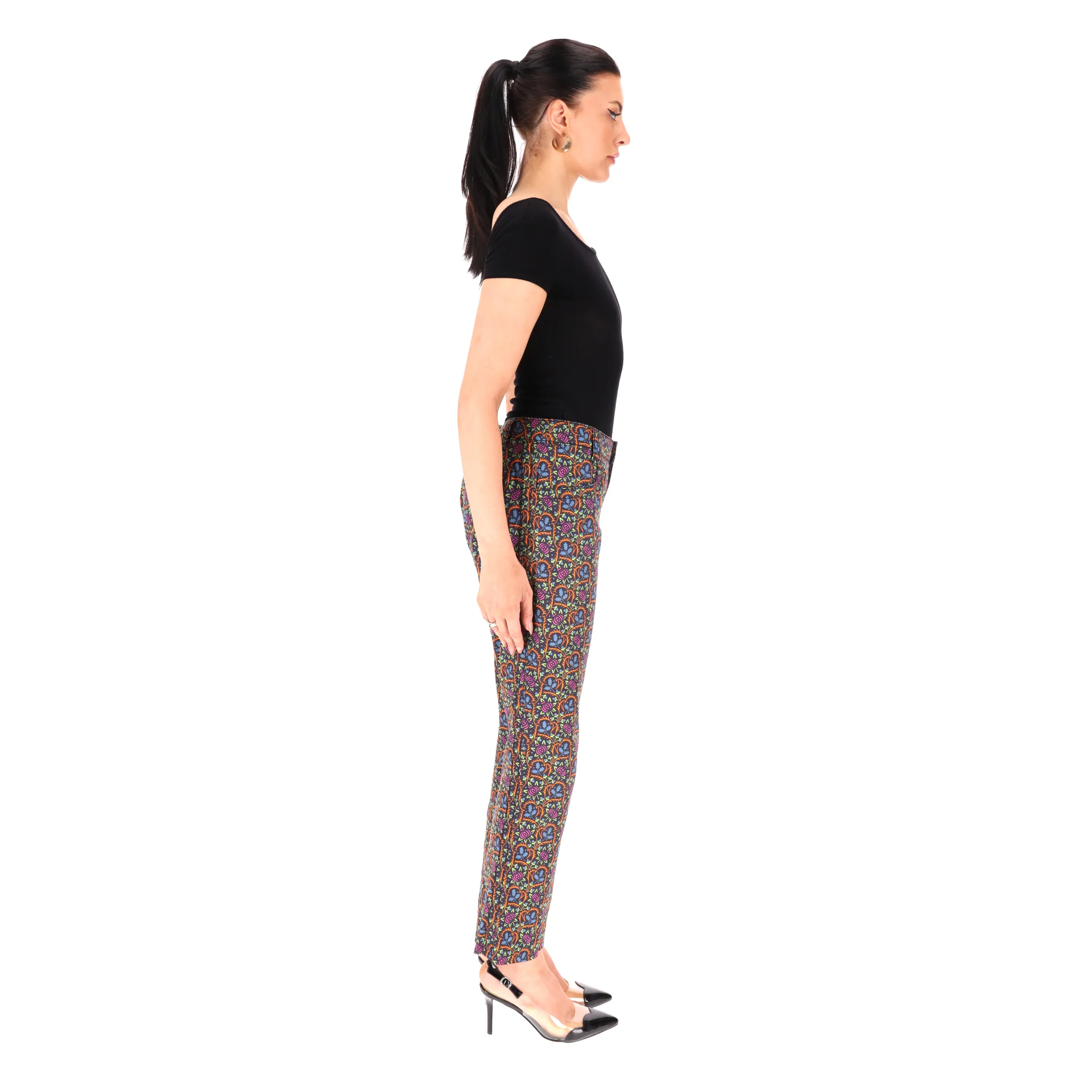 Prada × Holliday & Brown London Re-Edition Cotton Printed Straight-Leg Trousers. Size 42IT - Image 3