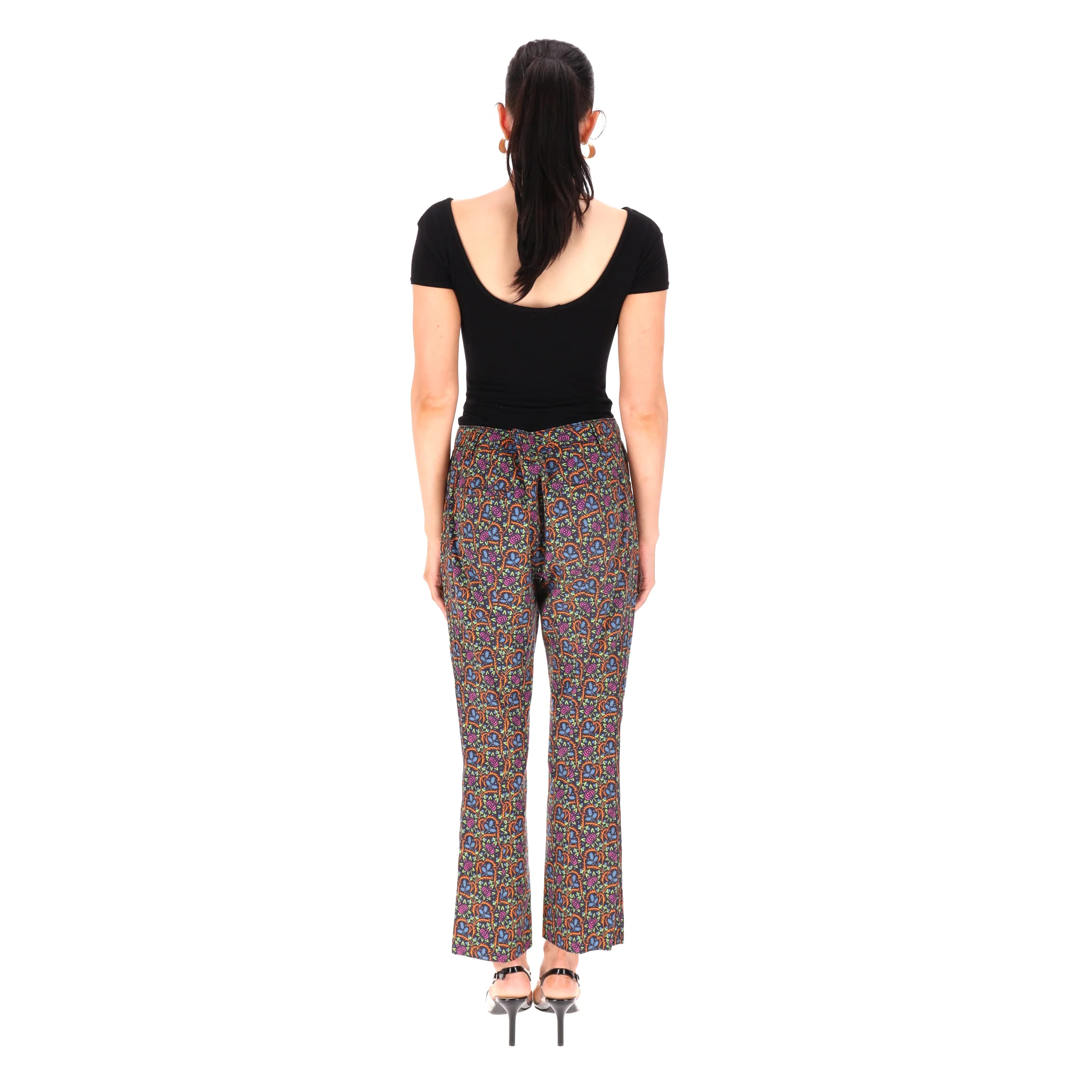 Prada × Holliday & Brown London Re-Edition Cotton Printed Straight-Leg Trousers. Size 42IT - Image 4