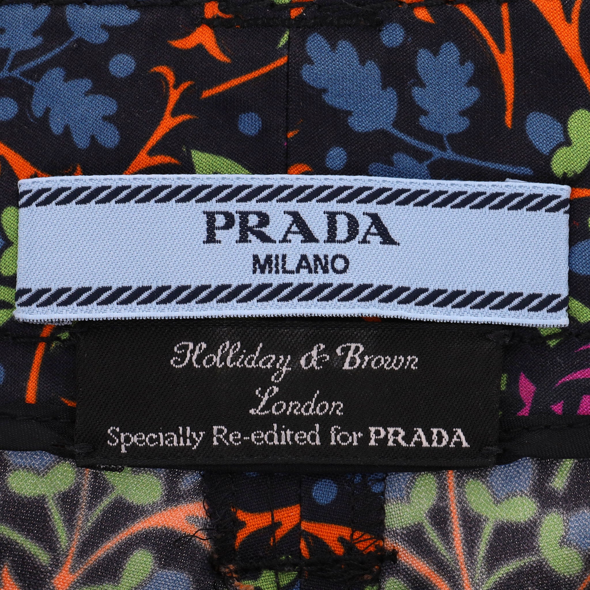Prada × Holliday & Brown London Re-Edition Cotton Printed Straight-Leg Trousers. Size 42IT - Image 7