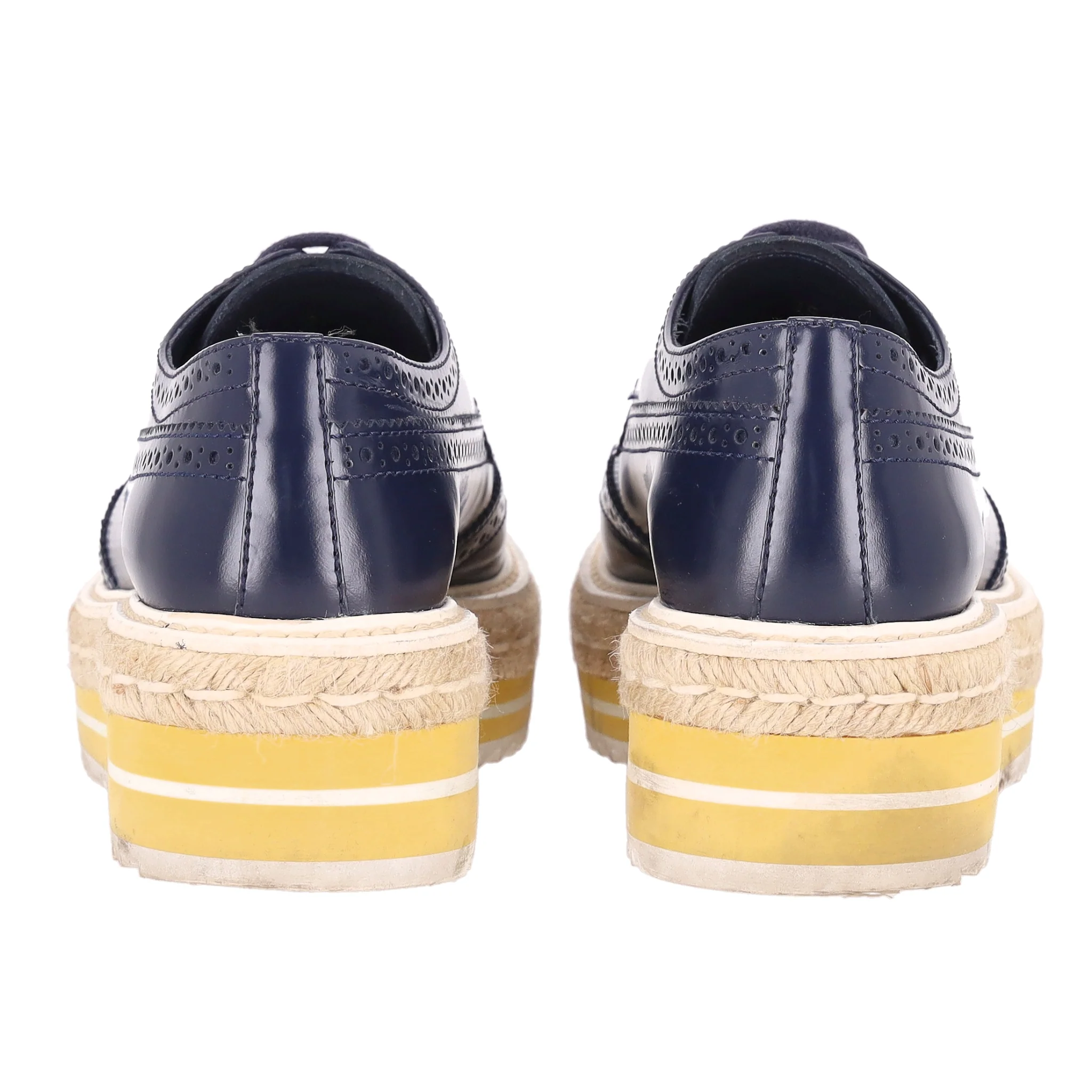 Prada Leather Platform Brogues. Size 35 - Image 5