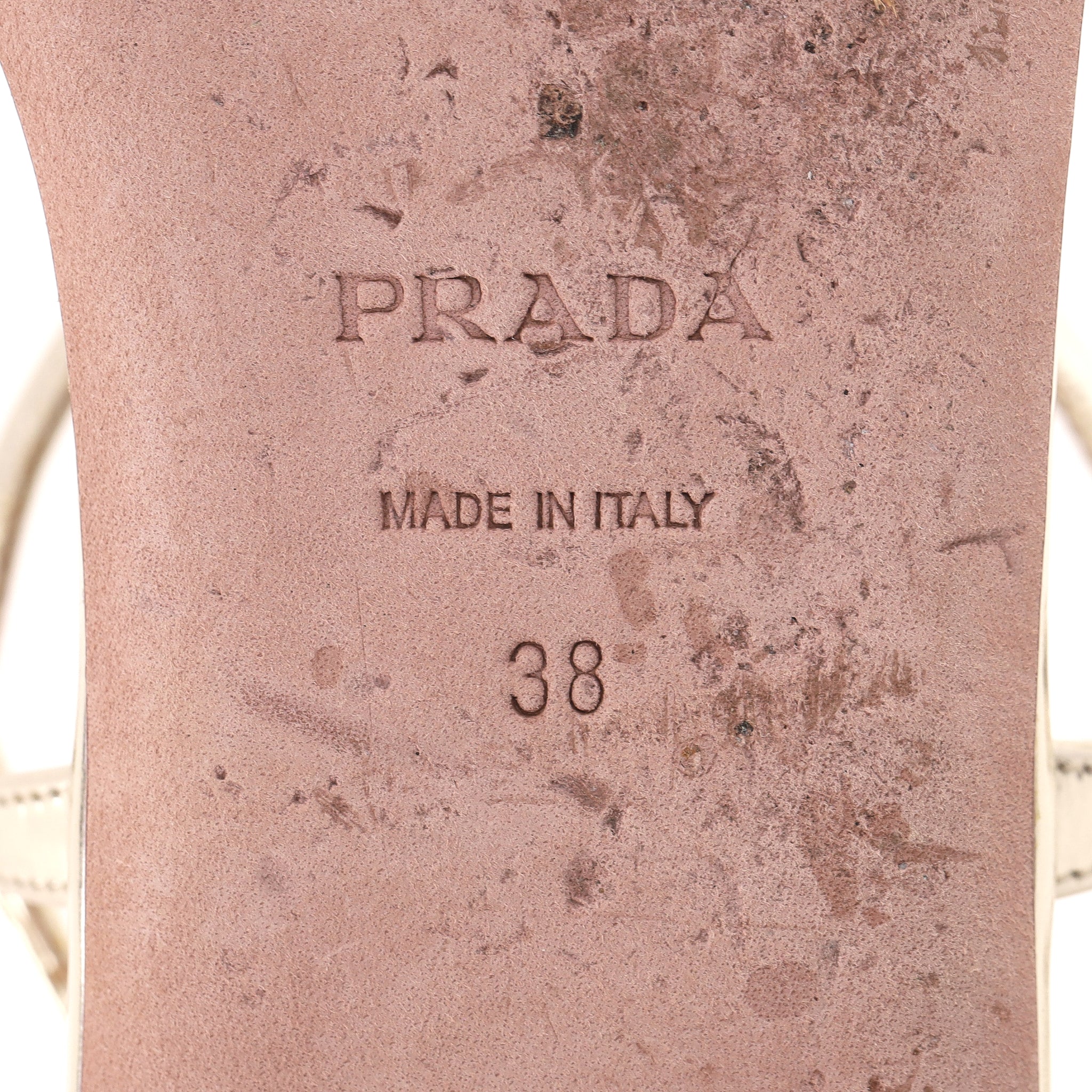 Prada Metallic Leather Thong Sandals. Size 38 - Image 8
