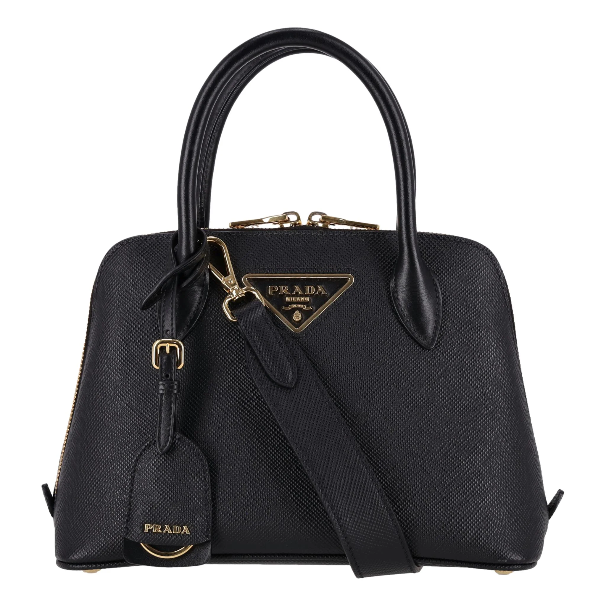 Prada Mini Double Saffiano Leather Crossbody Bag